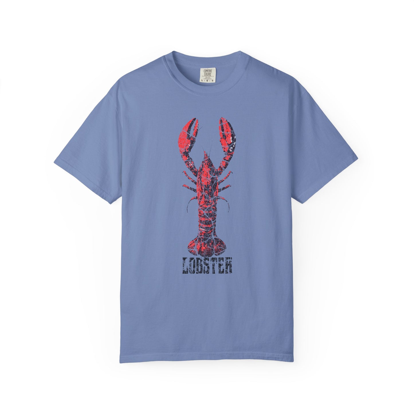 Big Red Lobster Graphic T-Shirt, 100% Ring-Spun Garment-Dyed Cotton