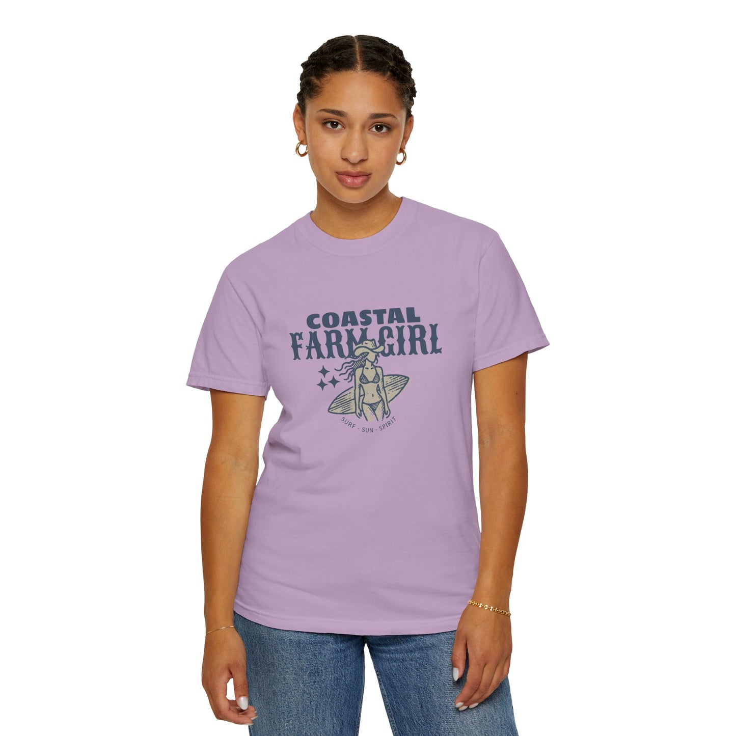 Coastal Farm Girl T-shirt, Unisex Tee for Beach Lovers, Casual Summer Wear, Gift for Surf & Farm Enthusiasts, Vintage Style Cotton Top