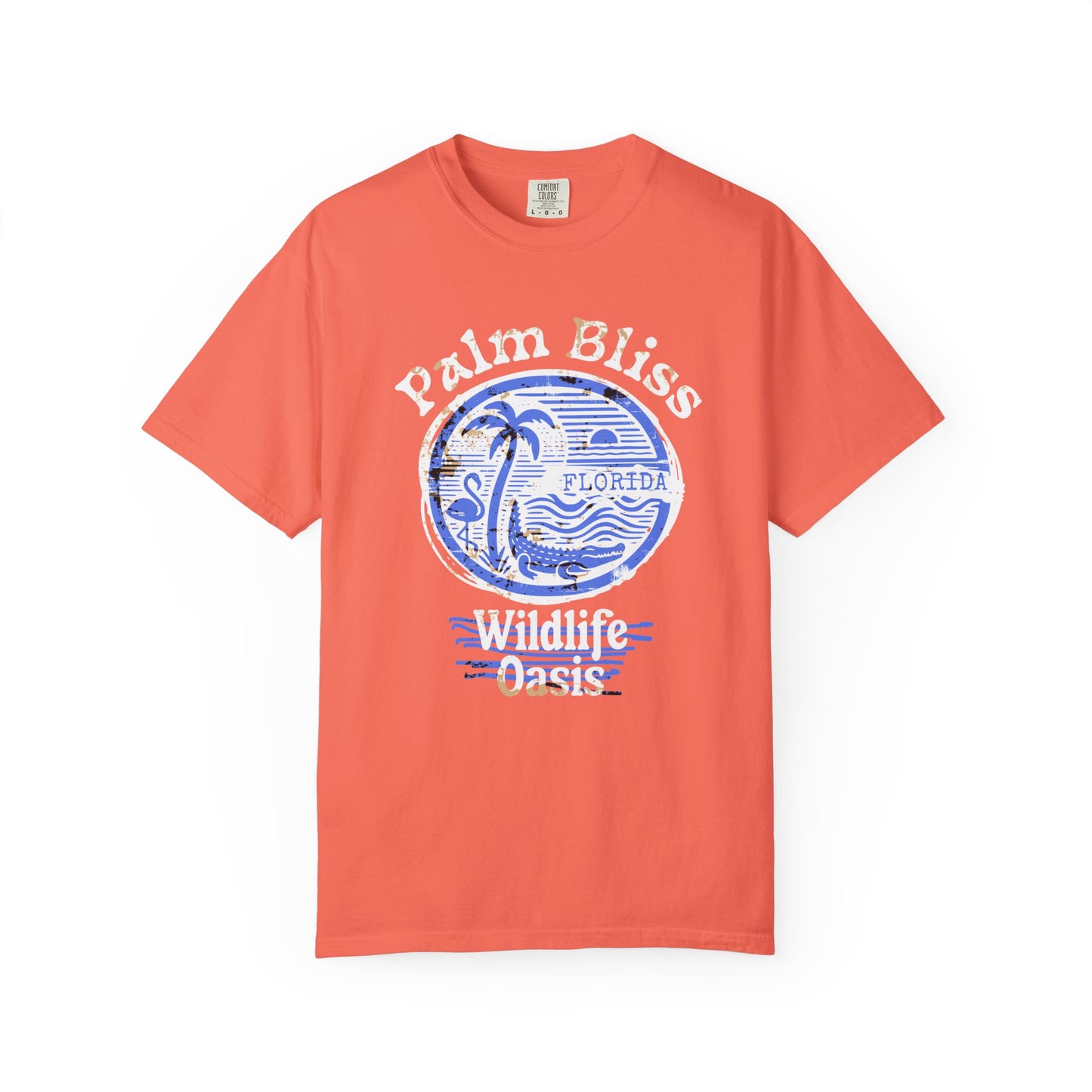 Palm Bliss Wildlife Oasis T-Shirt, Unisex Beach Shirt, Summer Vacation Tee, Gift for Ocean Lovers, Florida Apparel