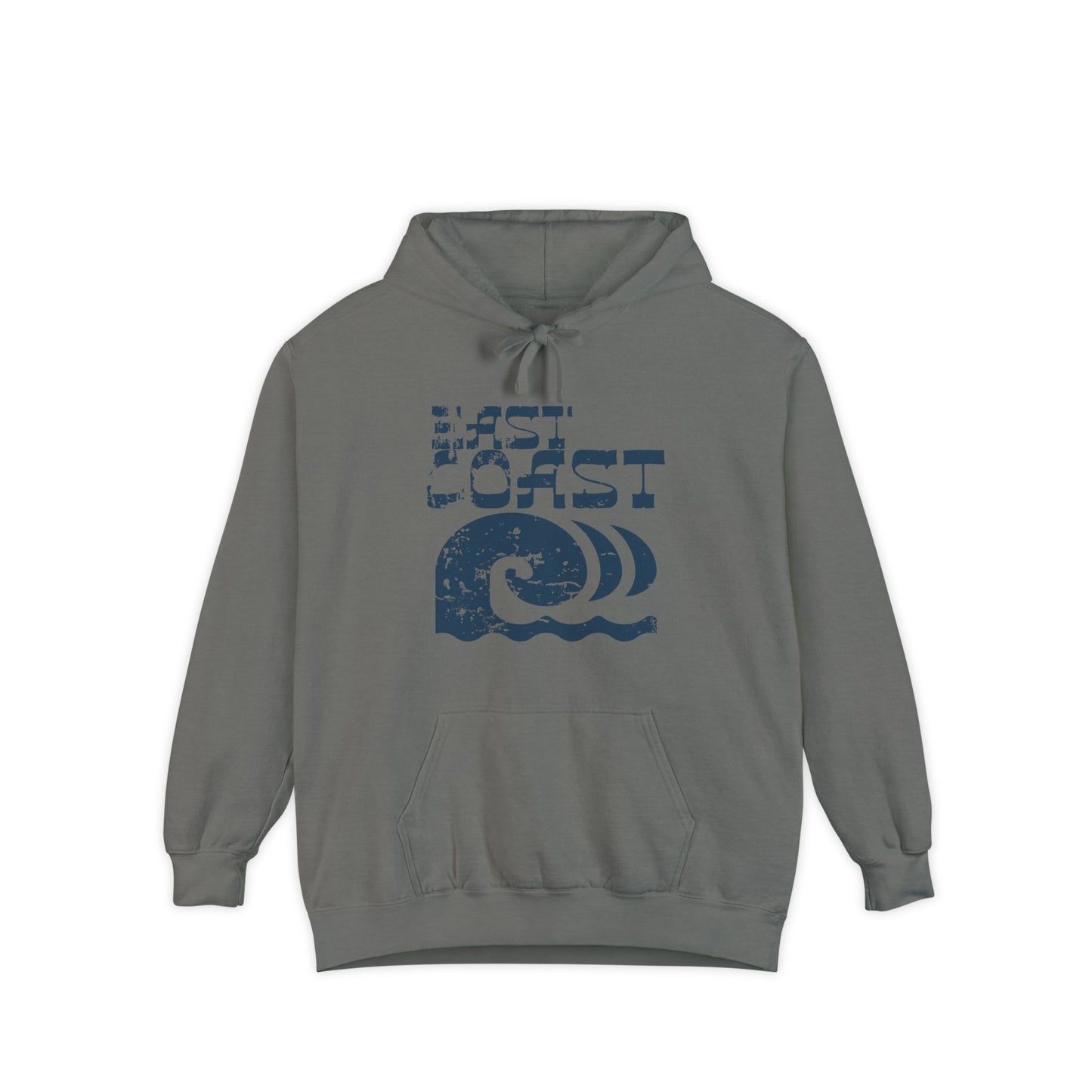 East Coast Waves Unisex Garment-Dyed Hoodie - Cozy Summer Vibe, Perfect for Casual Days, Gifts for Beach Lovers, Ocean-Inspired Apparel