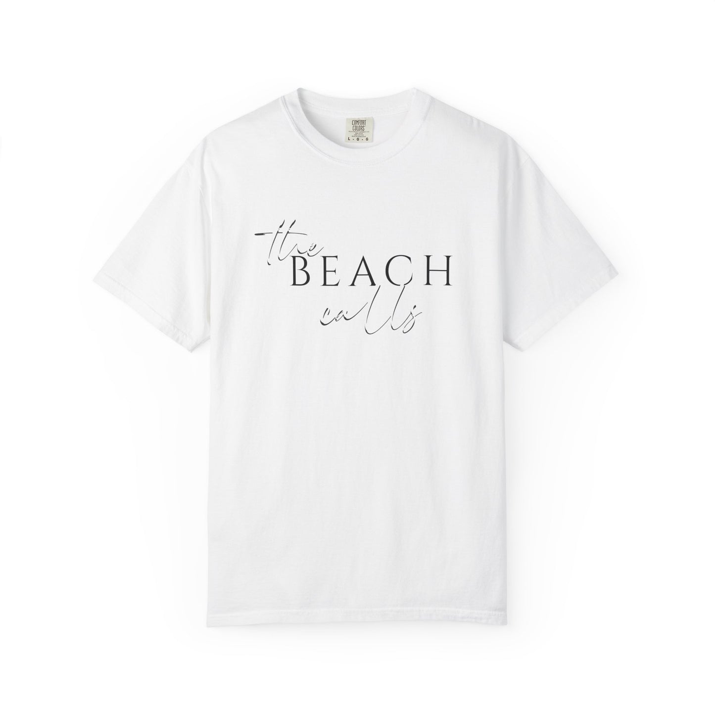 The Beach Calls T-shirt, 100% Ring-Spun Garment-Dyed Cotton