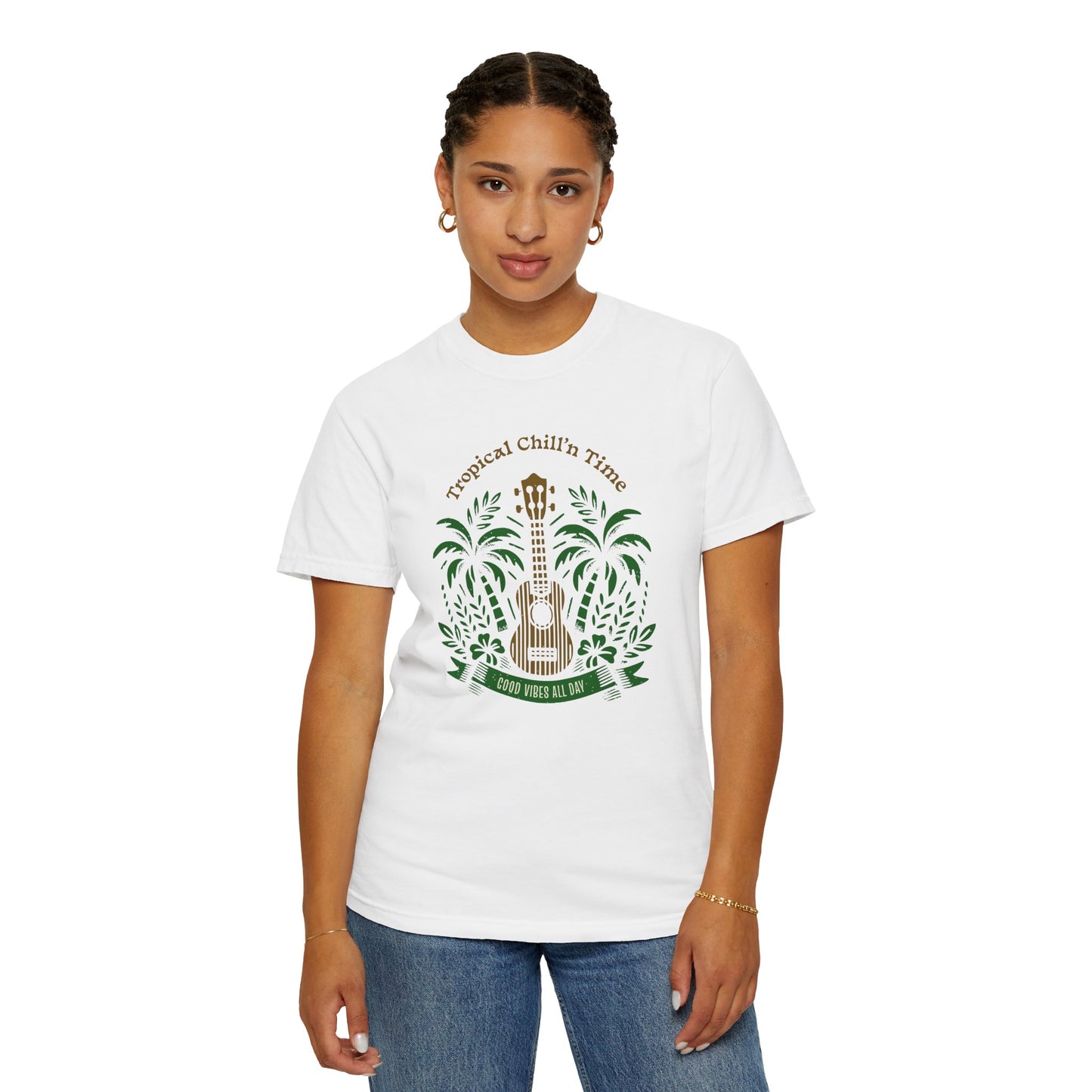 Tropical Chill T-Shirt, Summer Vibes Tee, Music Lover Gift, Beach T-Shirt, Relaxation Shirt, Unisex Tee for Vacations