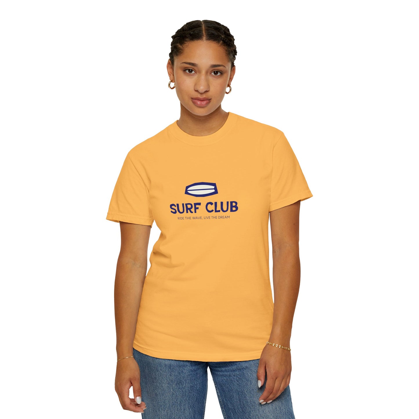 Surf Club Unisex Garment-Dyed T-shirt | Casual Beachwear, Summer Apparel, Surfing Gift, Vacation Outfit, Relaxed Fit