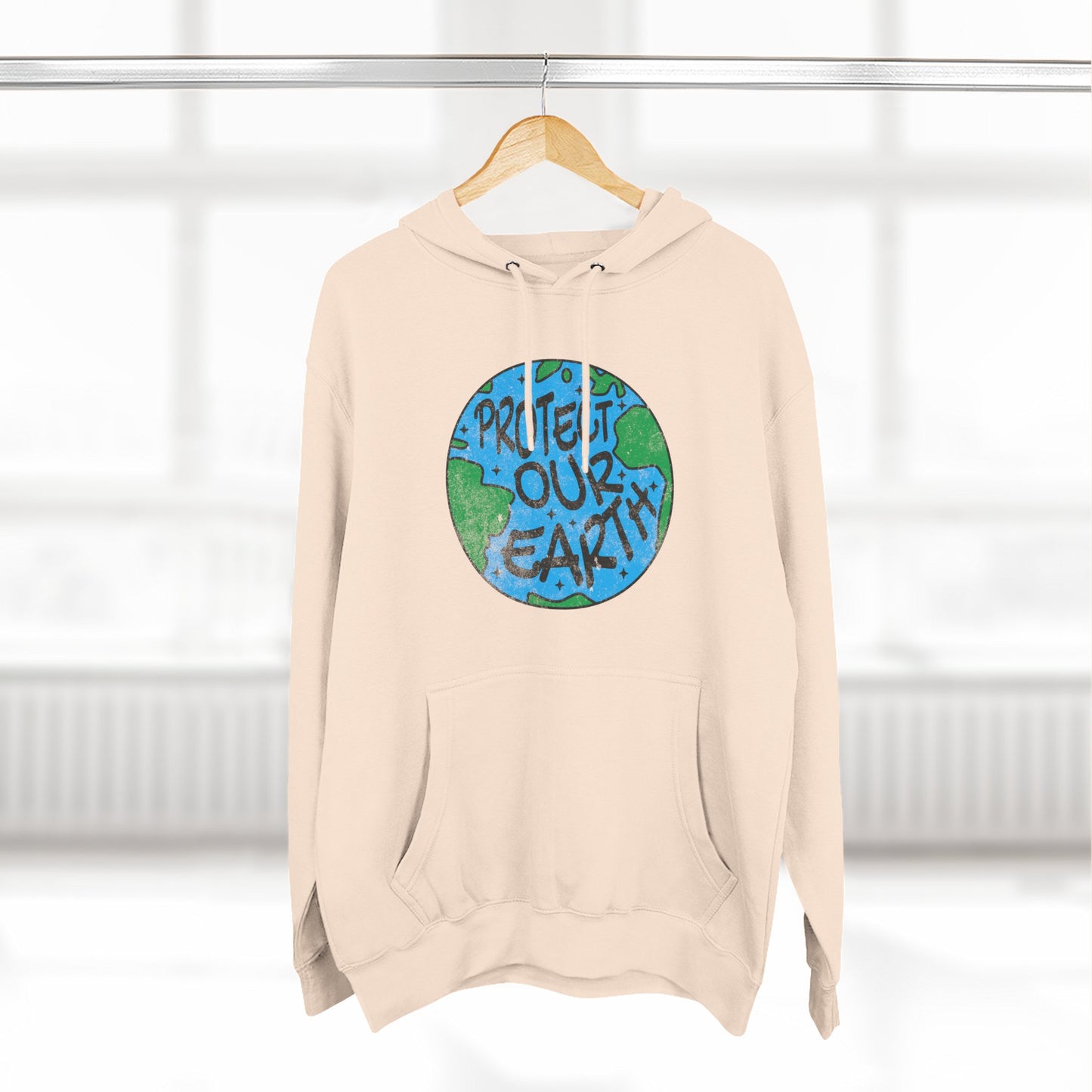 Earth Day Fleece Hoodie, Eco-Friendly Sweatshirt, Sustainable Fashion, Protect Our Earth, Gift for Nature Lovers