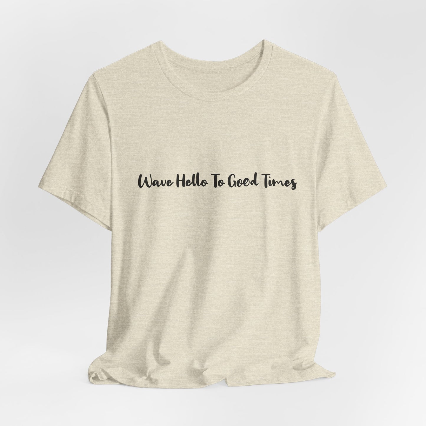 Wave Hello To Good Times Beachwear Tee, Gift for Travelers, Vacation Outfit, Trending Store, Summer T-Shirt, Comfy T-Shirt, Cool Tee