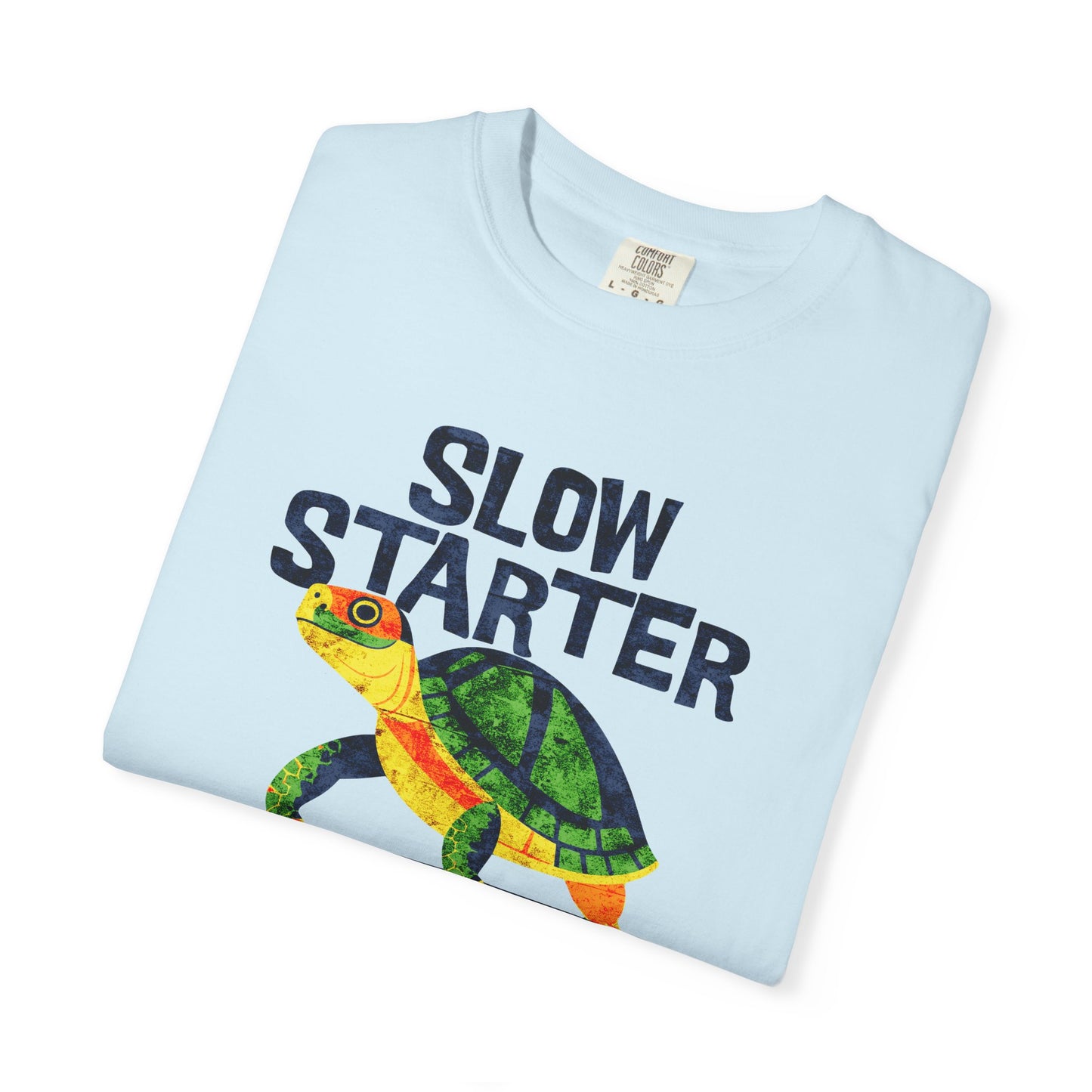 Slow Starter Turtle T-shirt, 100% Ring-Spun Garment-Dyed Cotton