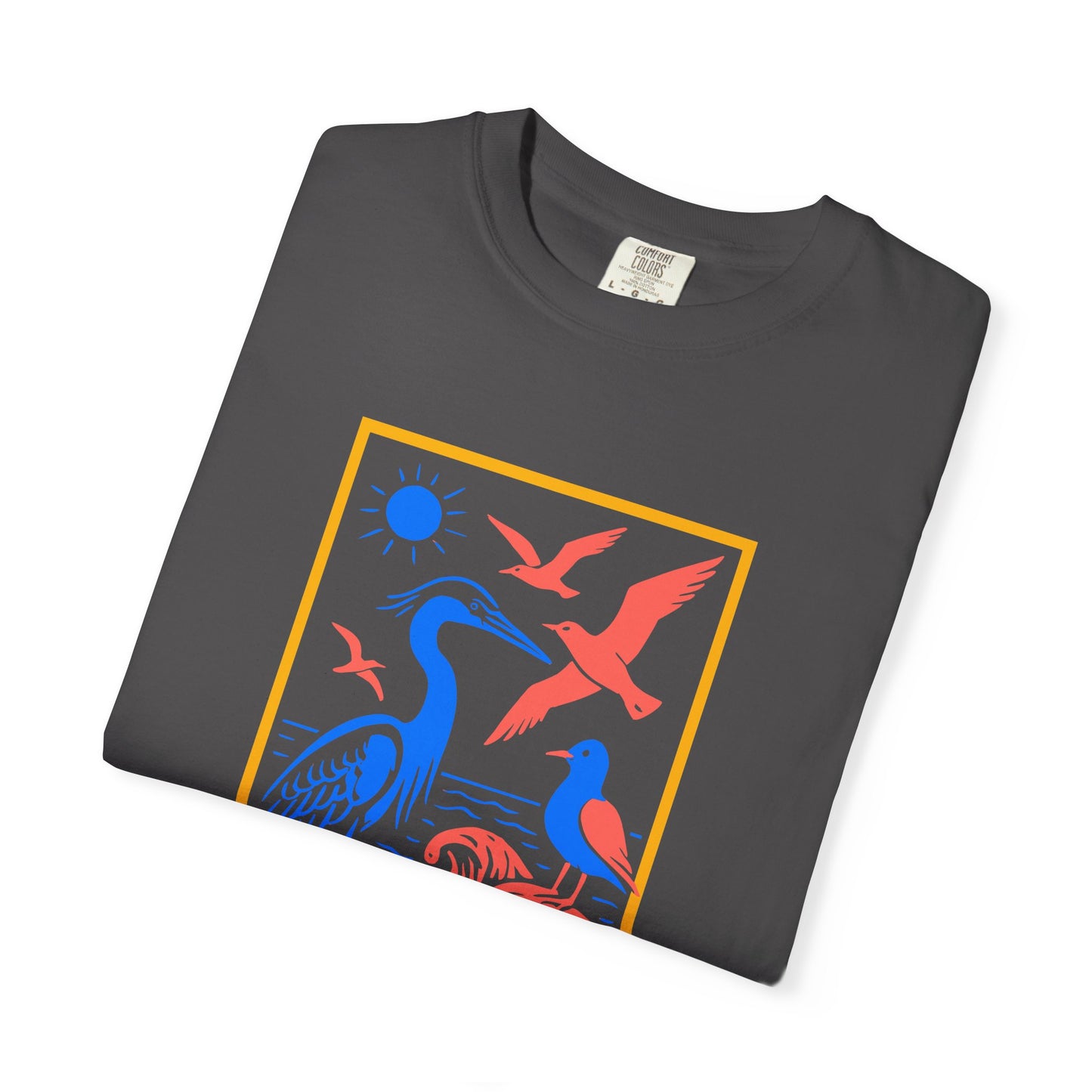 Vibrant Nature Garment-Dyed T-Shirt, Stylish Unisex Tee, Graphic Print Shirt, Casual Wear, Eco-Friendly Fashion