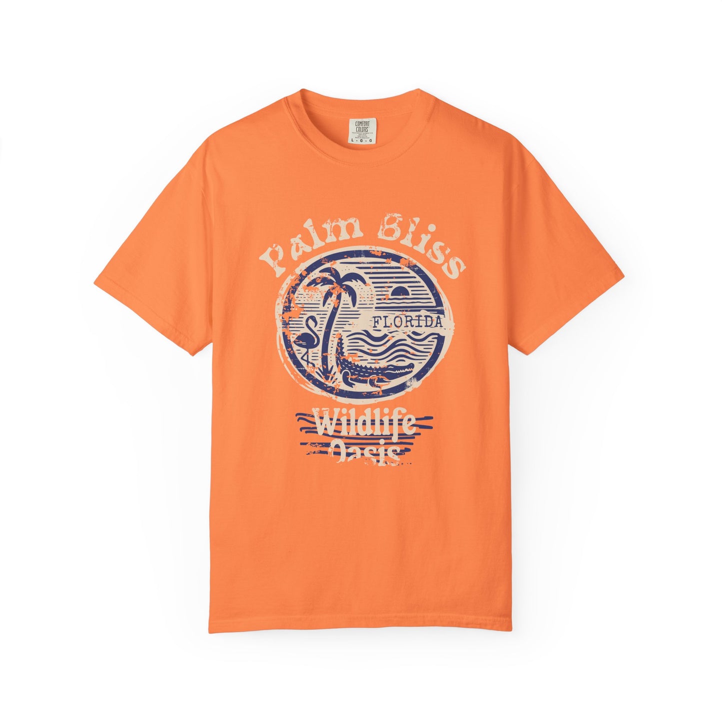 Palm Bliss Wildlife Graphic Tee, Fun Casual Shirt, Florida Palm Bliss Art, Summer Outfit, Beach Vacation Wear, Gift for Nature Lovers