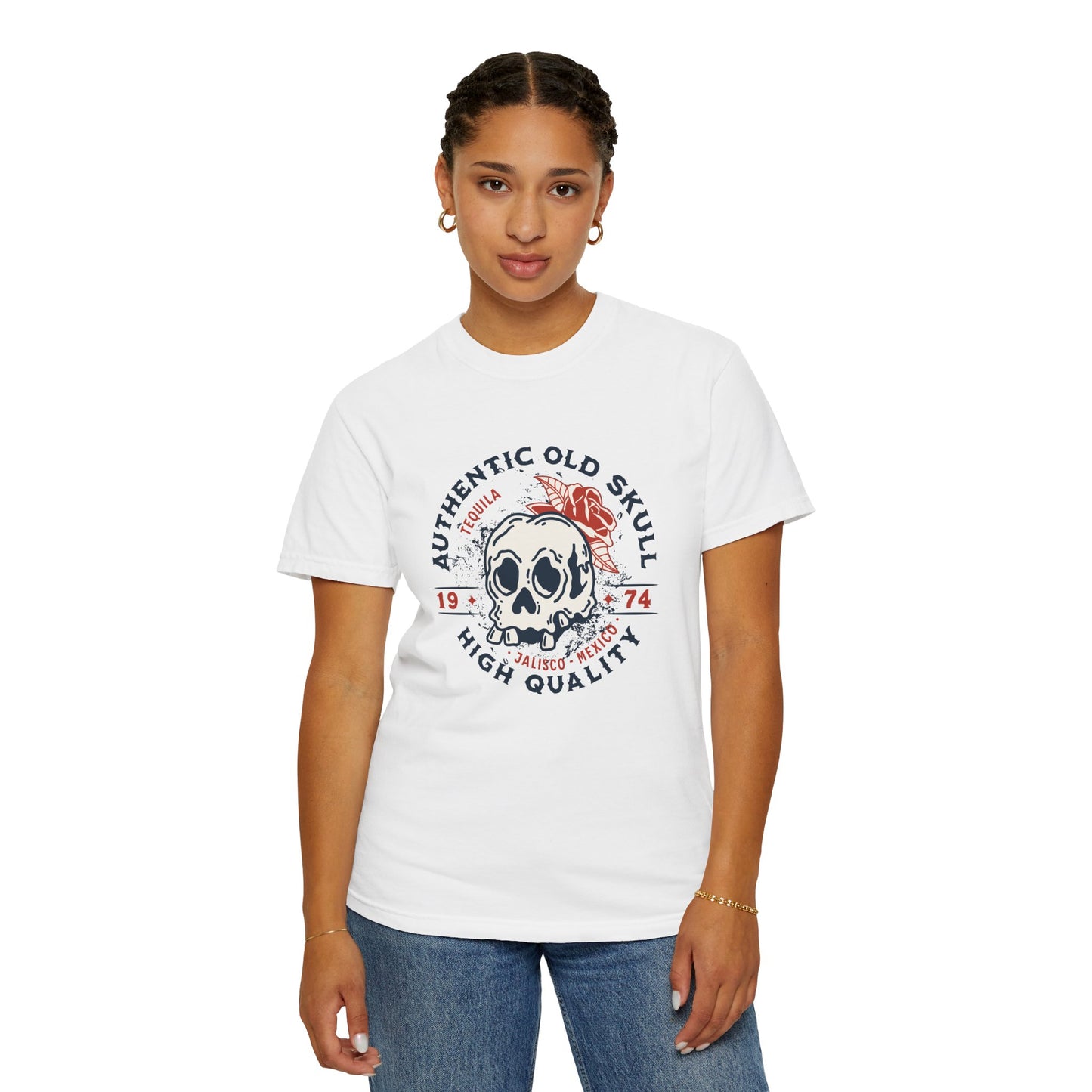 Skull Tequila T-Shirt, Vintage Fashion Tee, Unisex Summer Shirt, Casual Wear Gift, Cool Style for Occasions