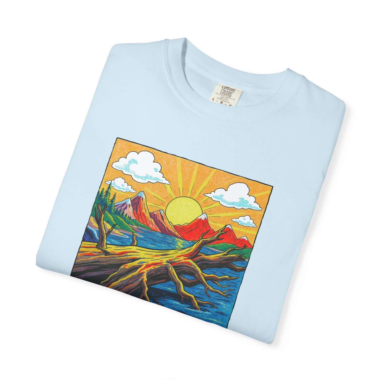 Driftwood Enters Sunset T-Shirt, 100% Ring-Spun Garment-Dyed Cotton