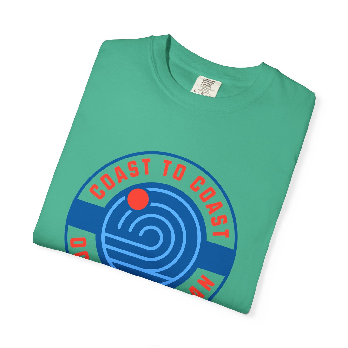 Coast to Coast Ocean Tee - Garment-Dyed Unisex T-Shirt, Casual Wear, Travel Apparel, Summer Fun, Unique Gift