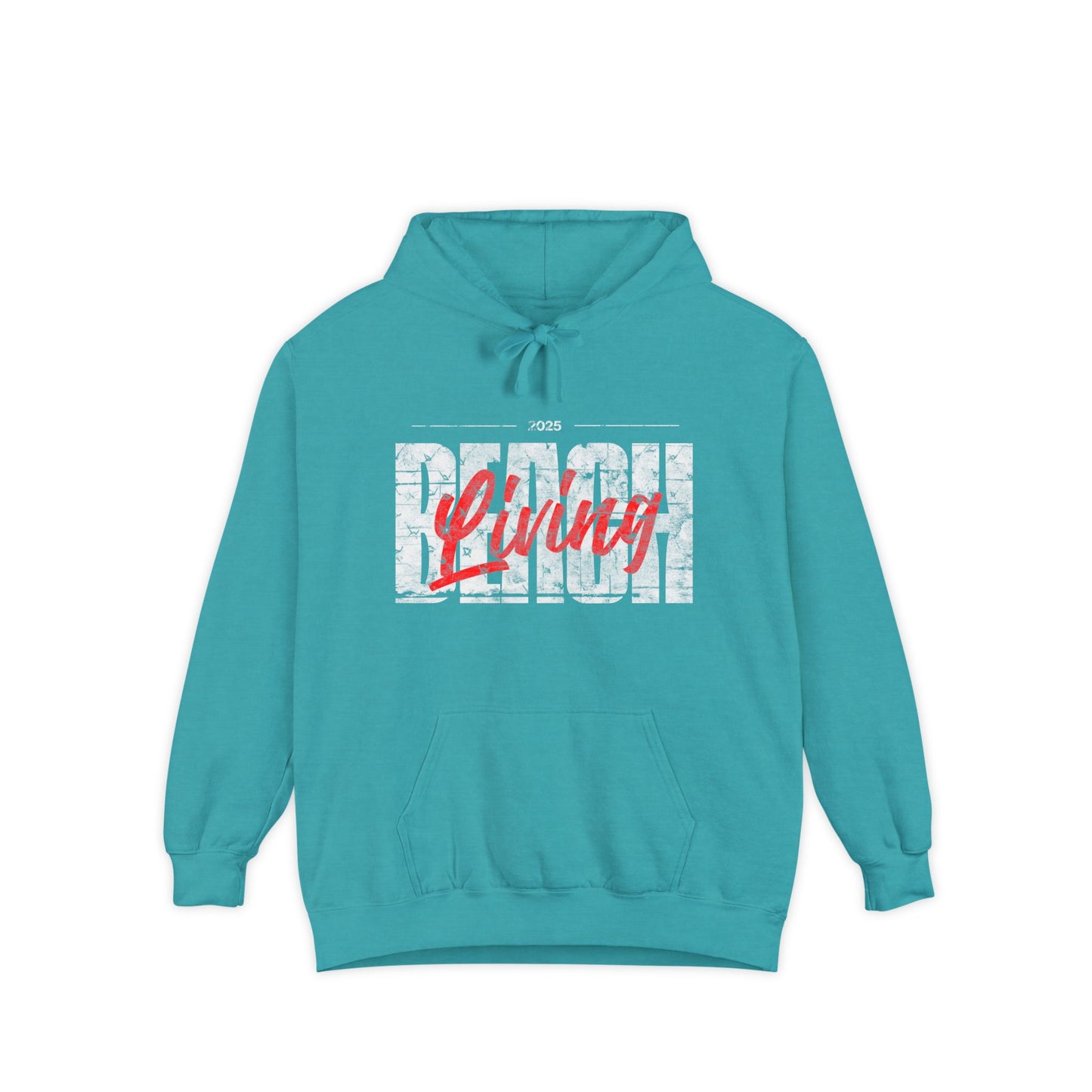 Beach Living Vibes Unisex Hoodie for Relaxed Days, Summer Apparel, Gift for Him/Her, Casual Wear, Beach Trip Essential