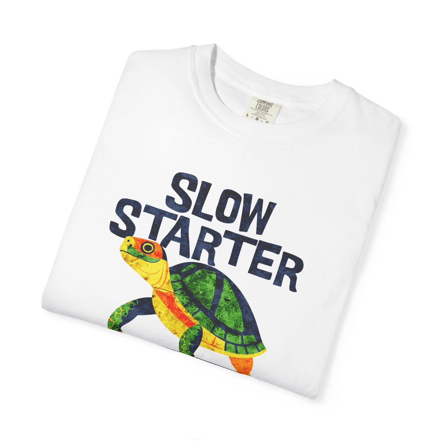Slow Starter Turtle T-shirt, 100% Ring-Spun Garment-Dyed Cotton
