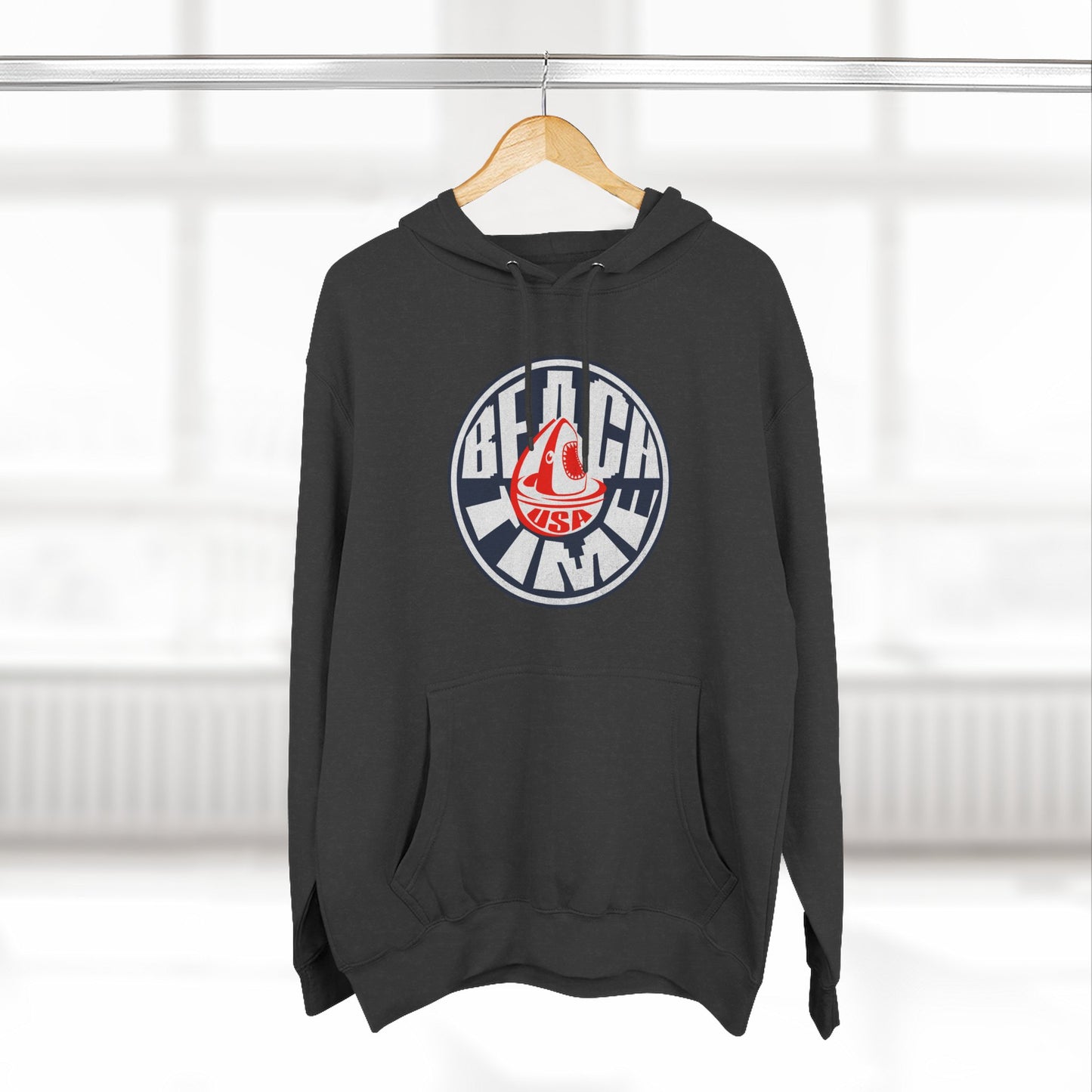 Sun Faded Beach Time Fleece Hoodie - Cozy Casual Wear for Beach Lovers, Perfect for Summer, Gift Idea, Unisex Hoodie, Everyday Comfort