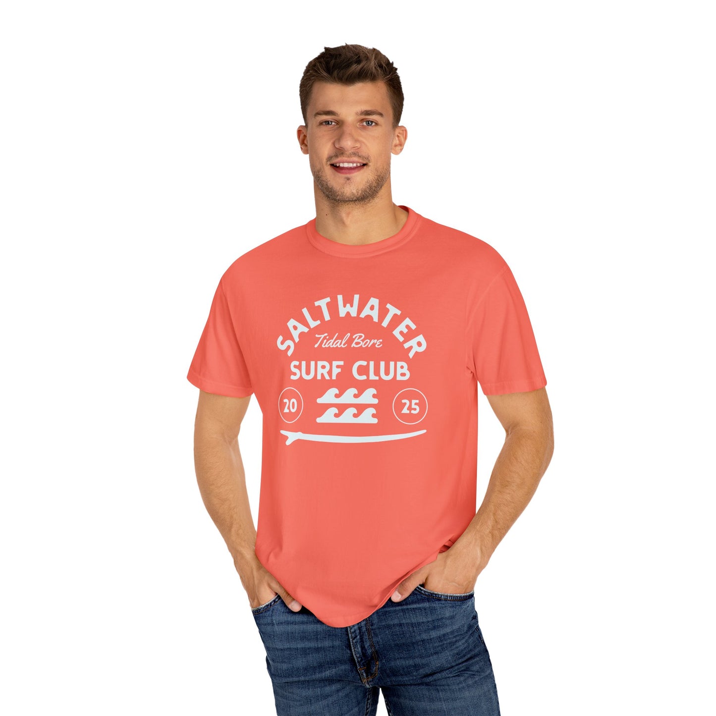 Surf Club Unisex T-Shirt, Eco-Friendly Tee, Beachwear, Casual Summer Apparel, Gift for Surfers, Coastal Vibe