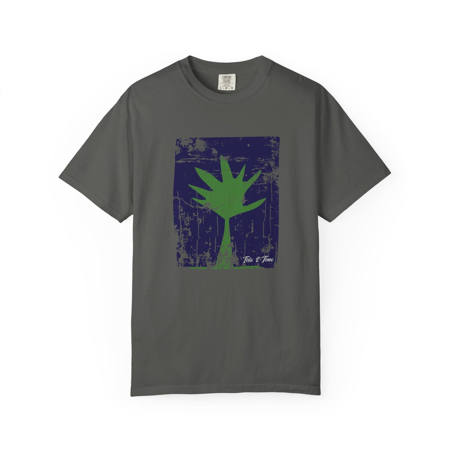 Nature-Inspired T-Shirt, Earth Day Garment-Dyed Apparel, Relaxed Fit Fashion