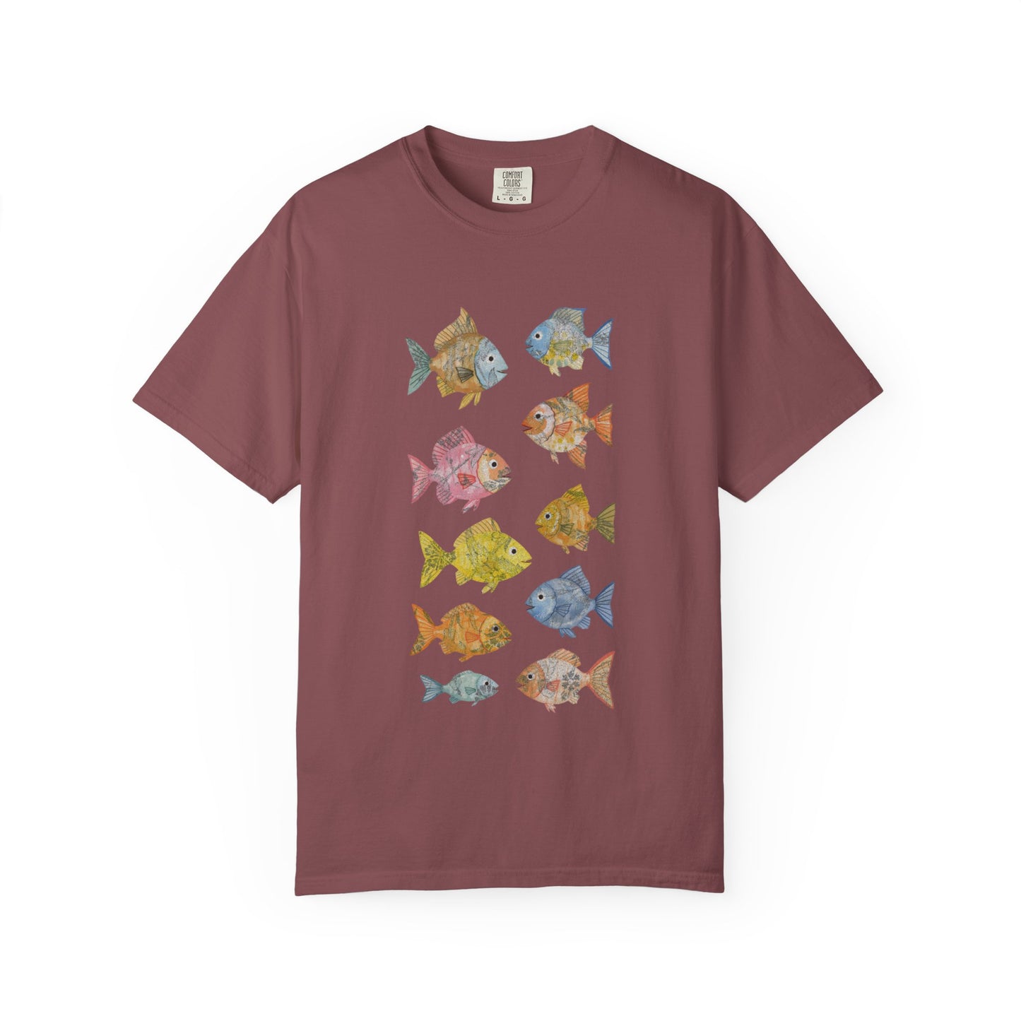 Coral Reef Fish At Play, T-shirt for Ocean Lovers, 100% Ring-Spun Garment-Dyed Cotton
