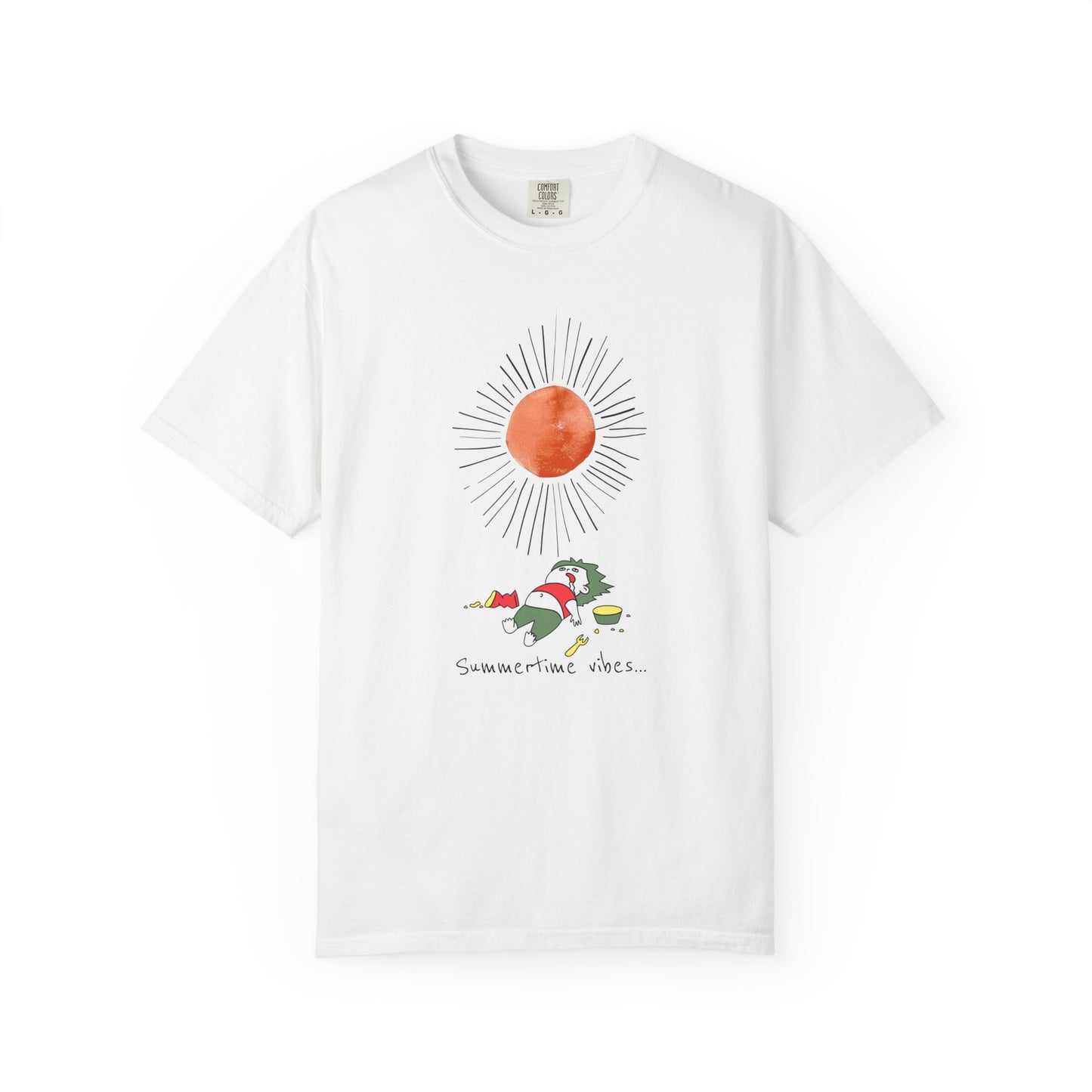 Summer Vibes T-shirt, 100% Ring-Spun Garment-Dyed Cotton