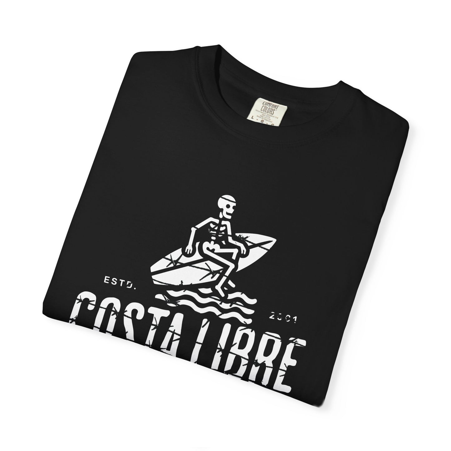 Costa Libre T-Shirt - Costa Libre, Unisex Garment-Dyed Tee, Beach Life Apparel, Summer Surfing Wear, Retro Surfing Gift