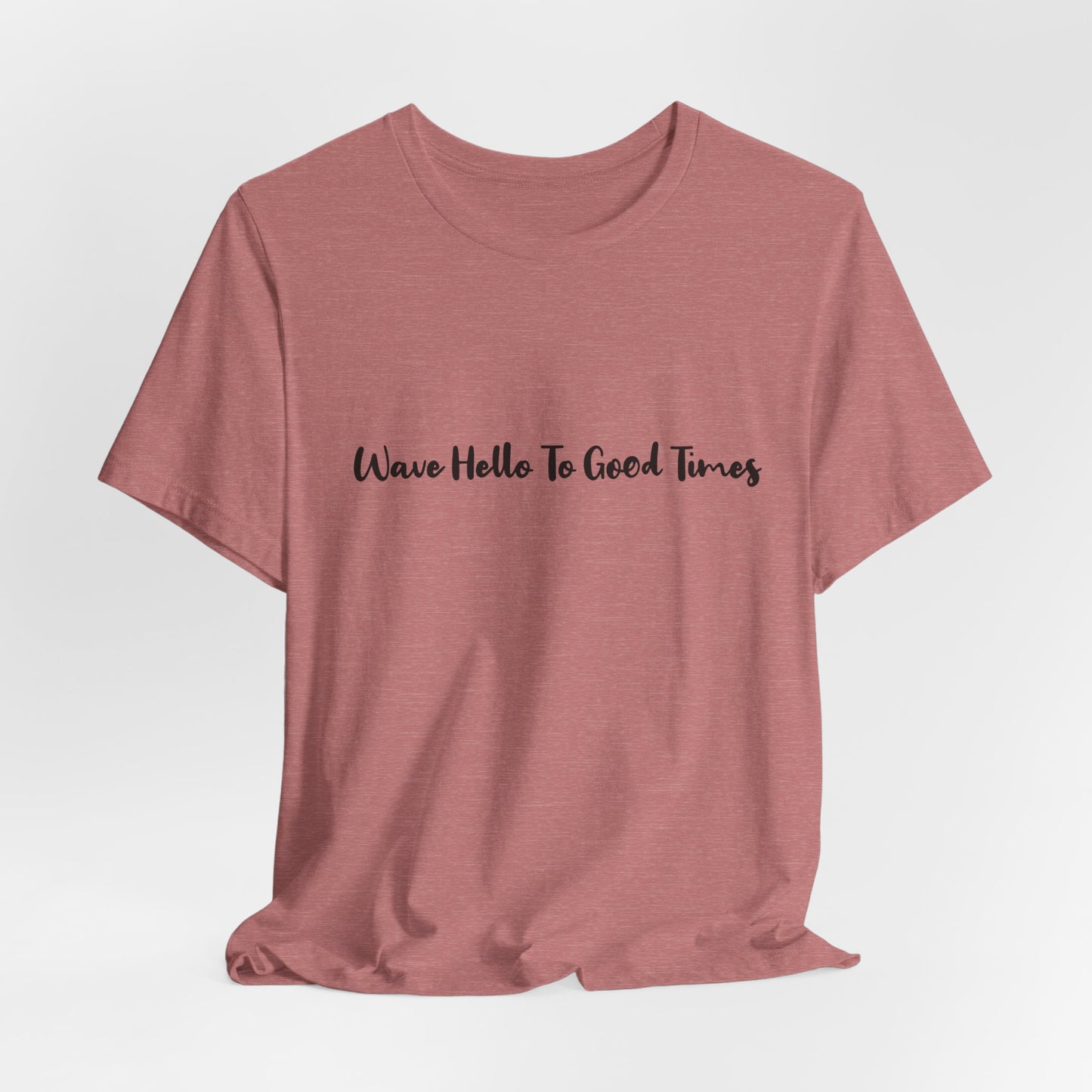 Wave Hello To Good Times Beachwear Tee, Gift for Travelers, Vacation Outfit, Trending Store, Summer T-Shirt, Comfy T-Shirt, Cool Tee