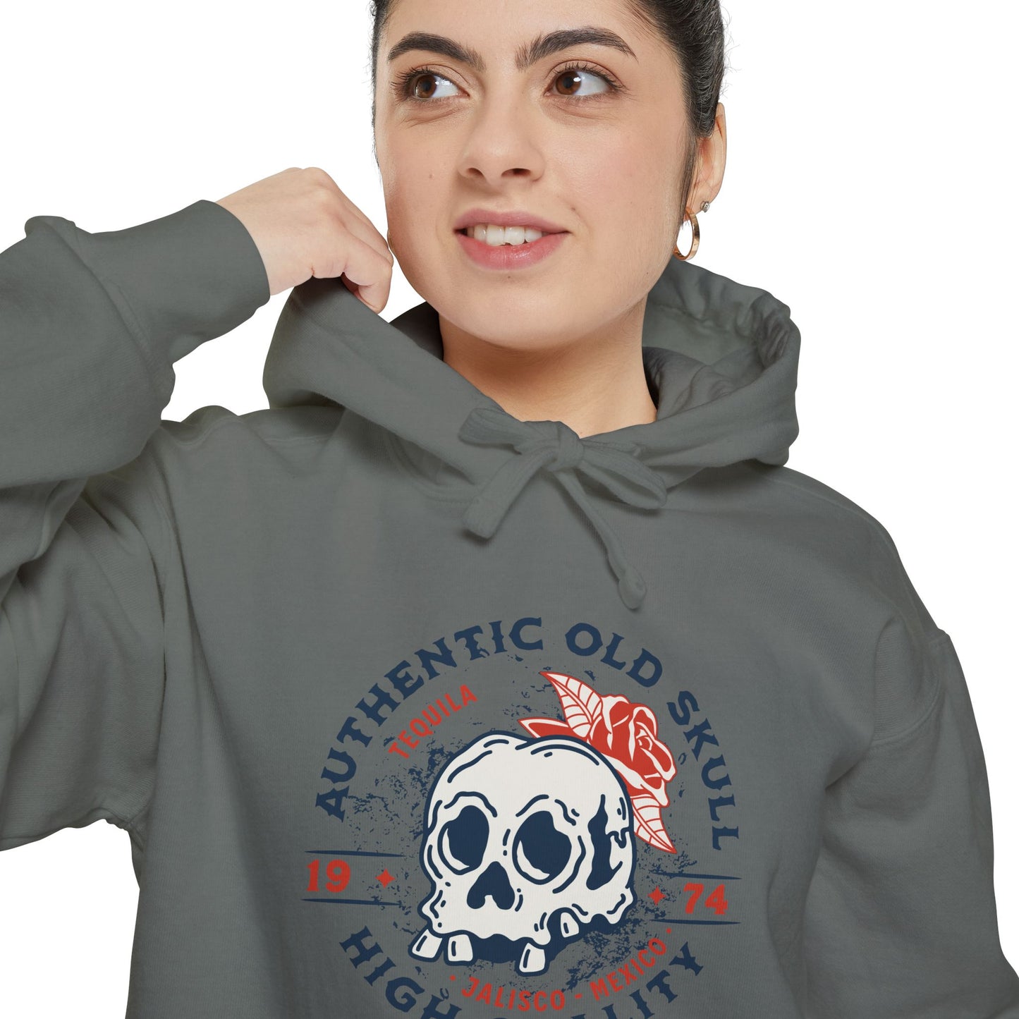 Skull Tequila Unisex Hoodie - Vintage Style, Comfortable, Ideal for Casual Outings, Gifts, Everyday Wear, Holiday Apparel