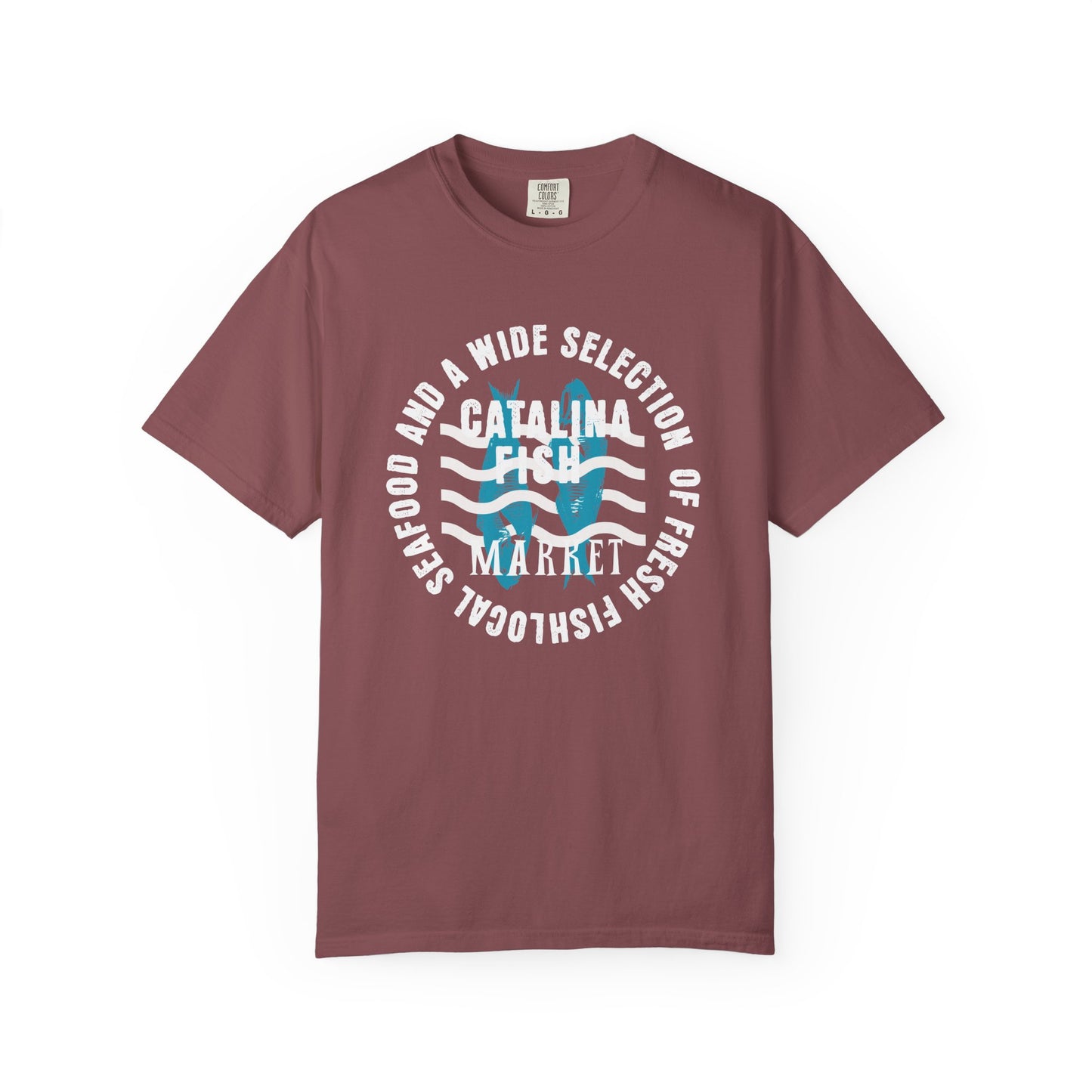Catalina Fresh Seafood Market T-Shirt, 100% Ring-Spun Garment-Dyed Cotton