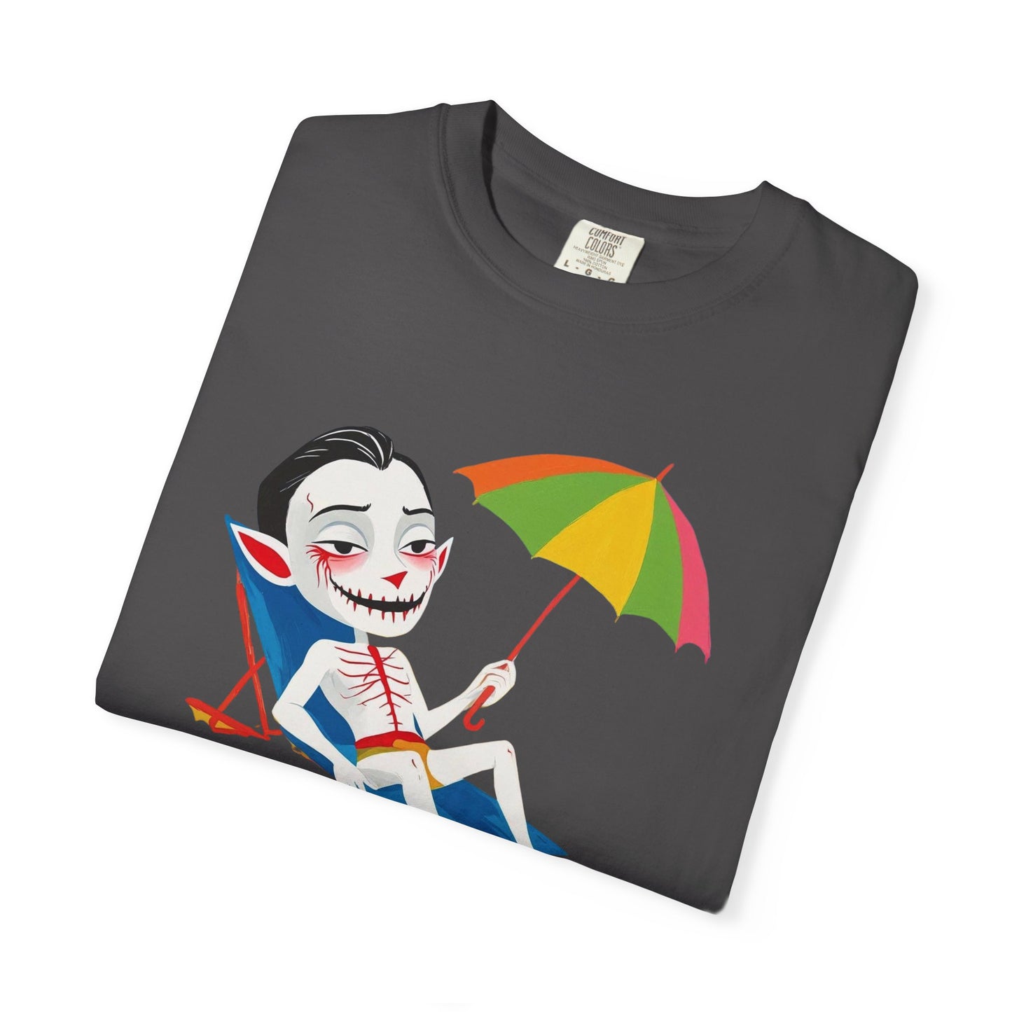 Beach Vibe Vampire Skeleton, 100% Ring-Spun Garment-Dyed Cotton