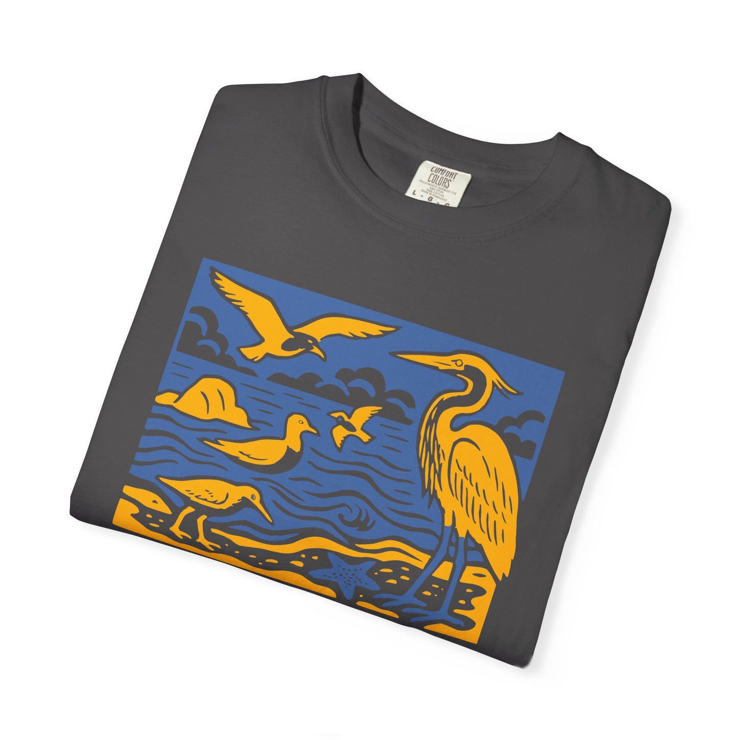 Colorful Nature Scene Unisex T-shirt, Bird T-shirt, Eco-friendly Tee, Summer Fashion, Outdoor Lover Gift