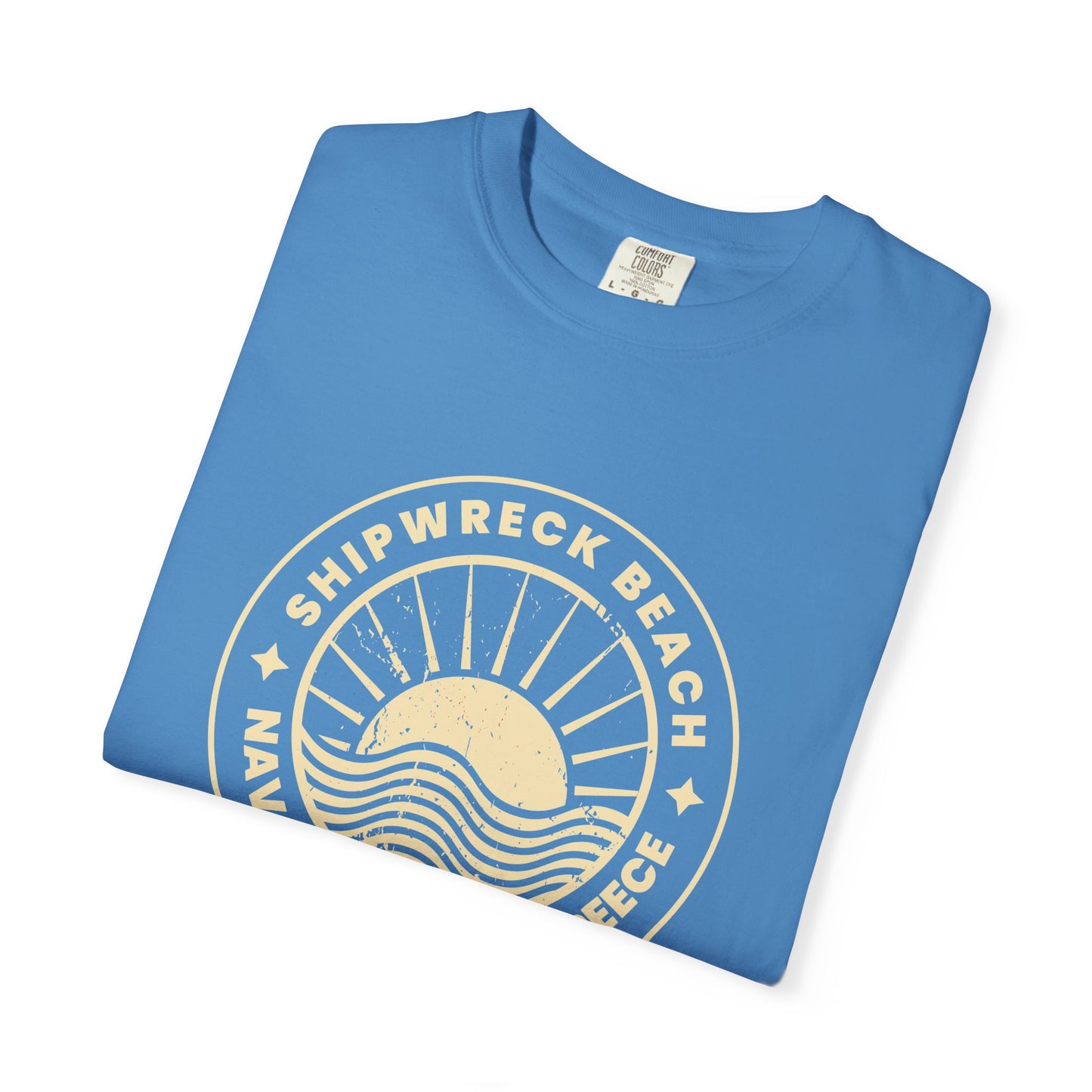 Shipwrecked Garment-Dyed T-Shirt with Retro Beach Design, Casual Beachwear, Gift for Travelers, Summer Vibes, Easygoing Style