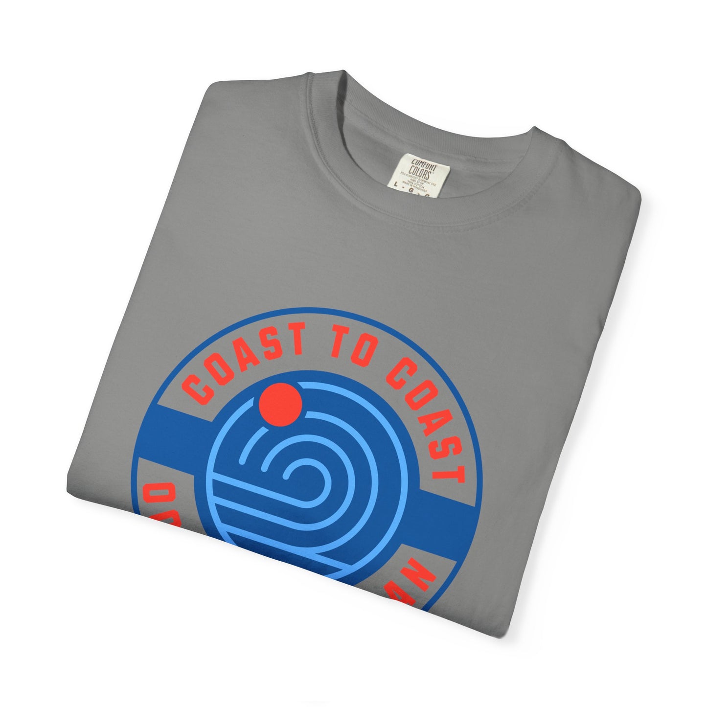 Coast to Coast Ocean Tee - Garment-Dyed Unisex T-Shirt, Casual Wear, Travel Apparel, Summer Fun, Unique Gift