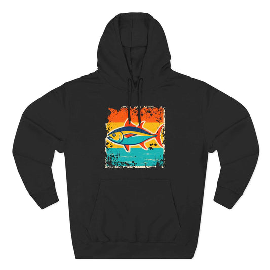 Bermuda Tuna Fish Illustrated Hoodie — Retro Beach Surf Graphic Pullover