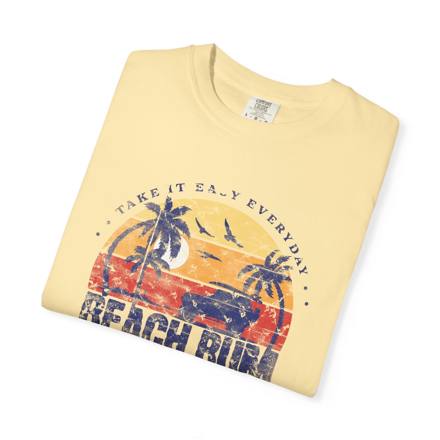 Beach Bum Graphic T-Shirt, Retro Summer Vibes Apparel, Perfect for Vacations, Gifts for Beach Lovers, Casual Wear