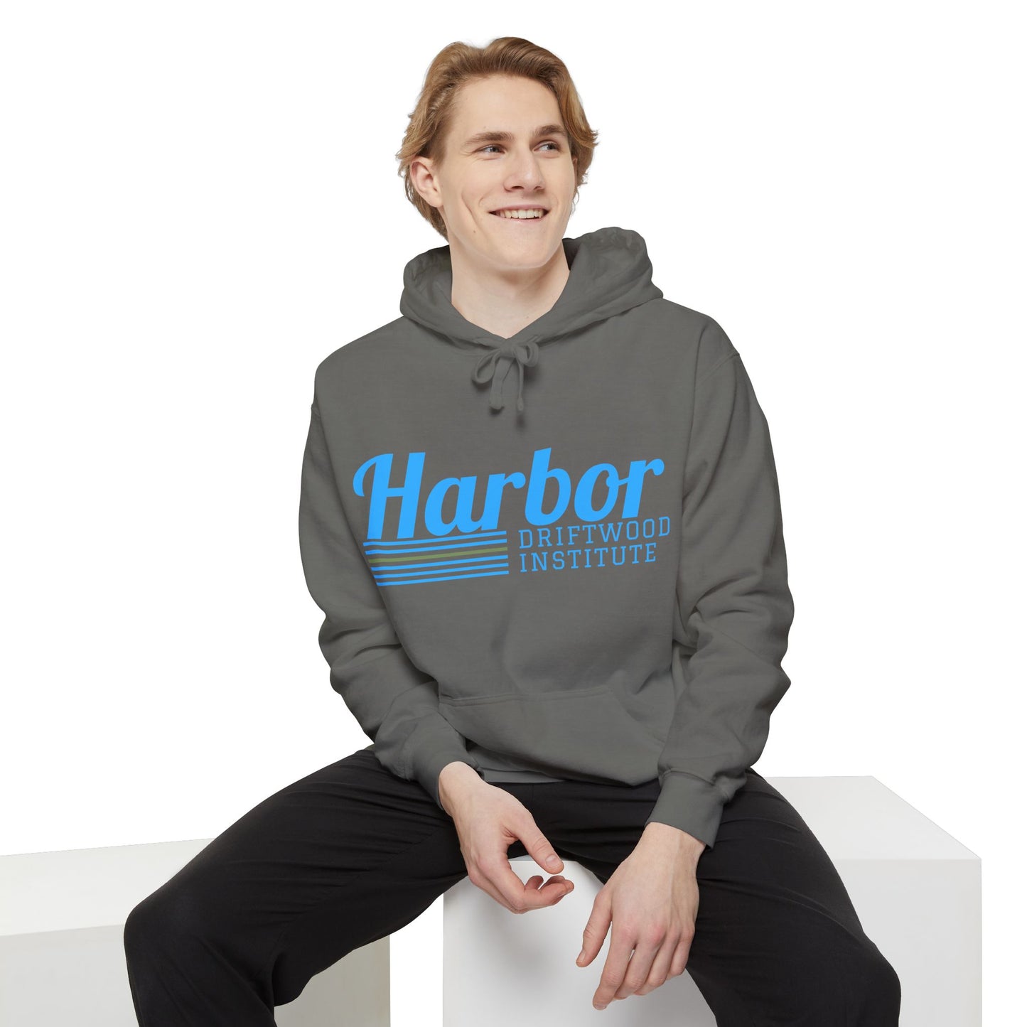 Harbor Driftwood Institute Hoodie | Cozy Unisex Sweatshirt, Casual Wear, Beach Vibes, Gift for Him/Her, Perfect for Fall & Winter