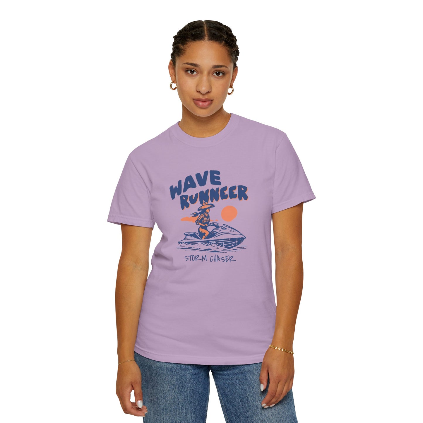 Wave Runner Unisex Garment-Dyed T-Shirt | Beach Vibes, Summer Apparel, Casual Wear, Gift for Him, Adventure Enthusiast