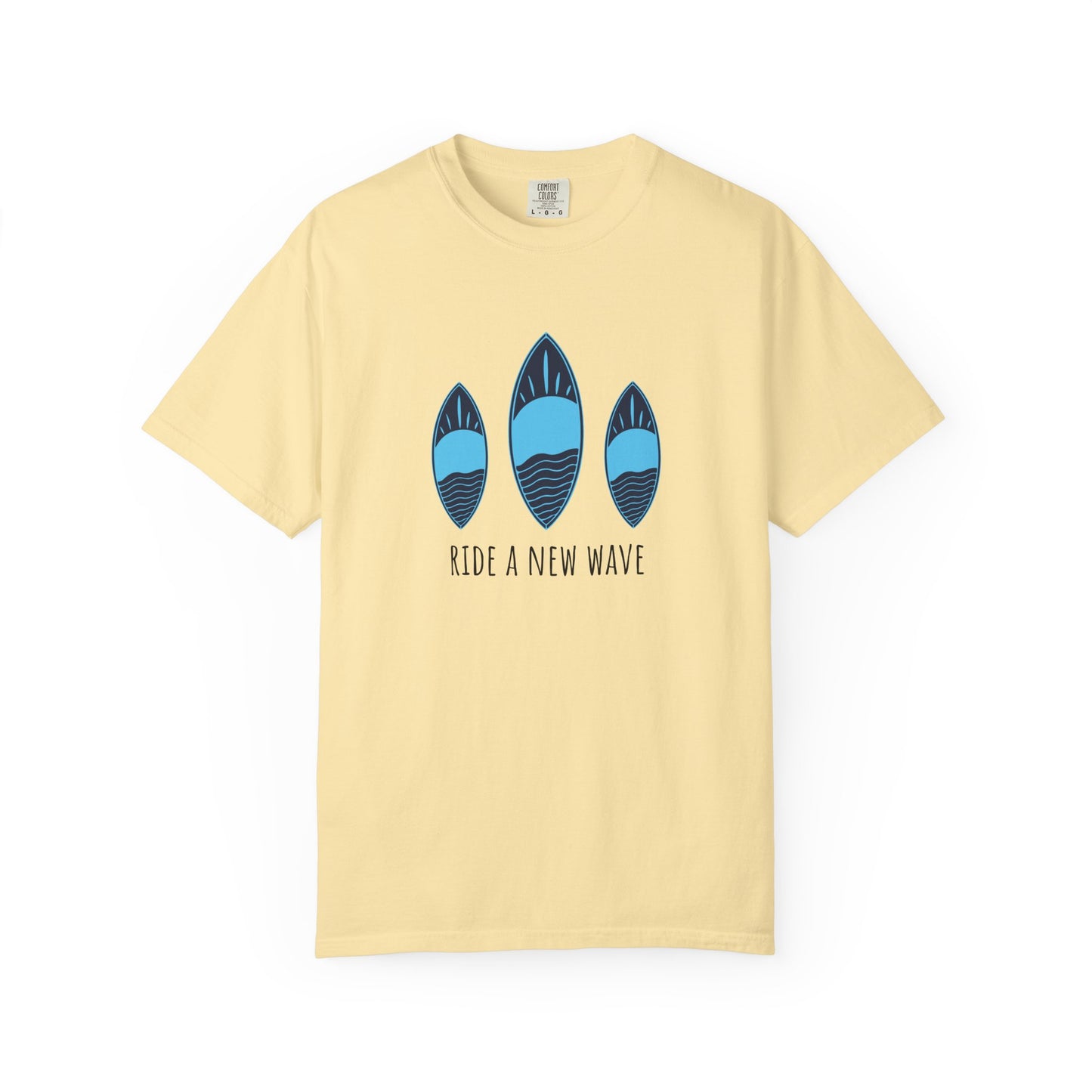Ride A New Wave T-Shirt, 100% Ring-Spun Garment-Dyed Cotton