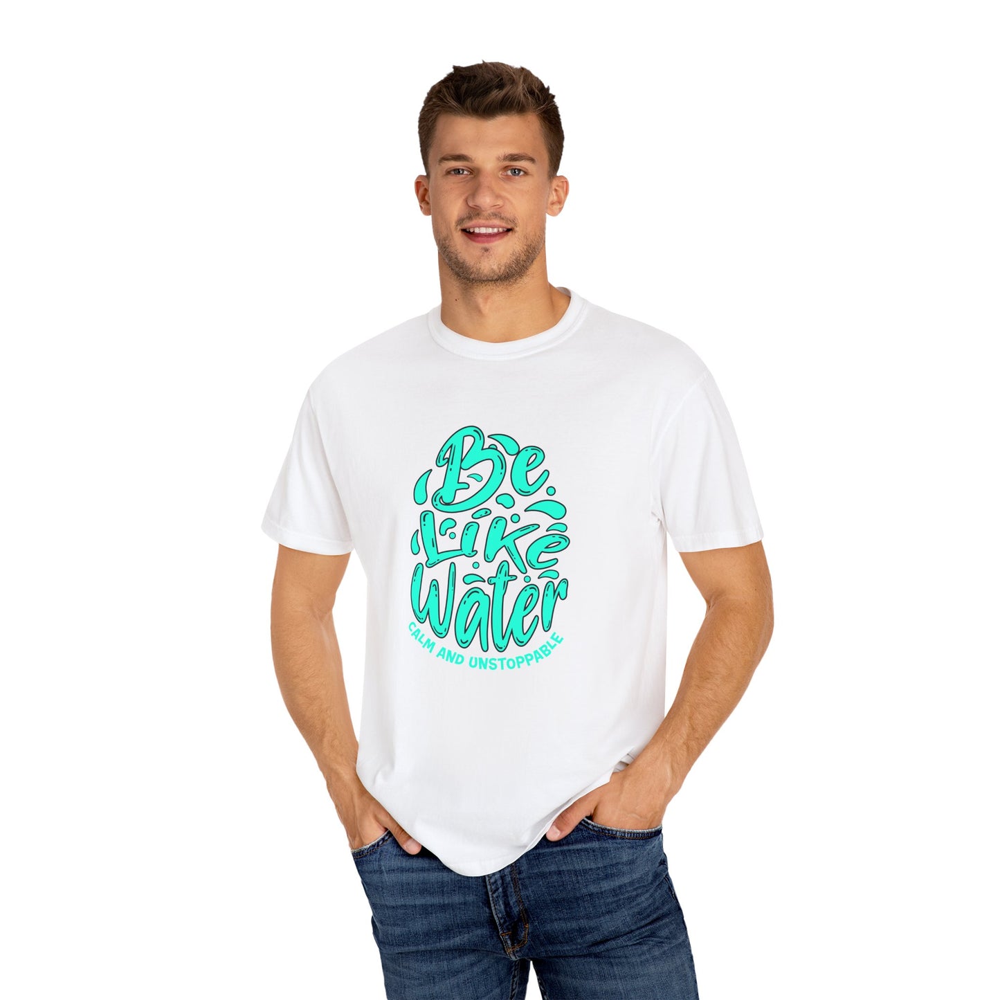 Inspirational Beach T-Shirt, Motivational Tee for Students and Yogis, Gift for Birthdays and Celebrations, Be Like Water Shirt