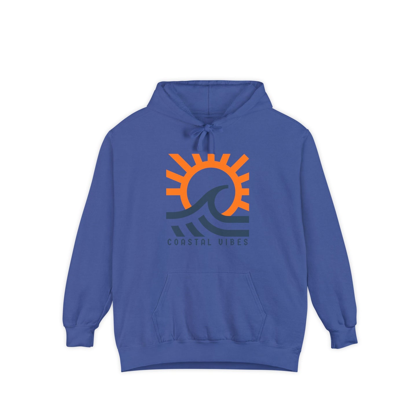 Coastal Vibes Hoodie - Unisex Garment-Dyed Sweatshirt, Beachwear, Summer Style, Casual Wear, Gift for Ocean Lovers