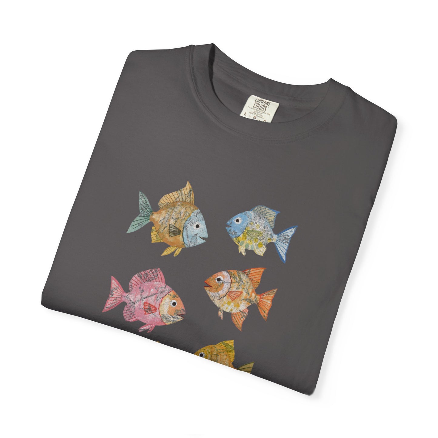 Coral Reef Fish At Play, T-shirt for Ocean Lovers, 100% Ring-Spun Garment-Dyed Cotton