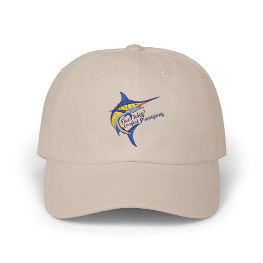 Embroidered Marlin Dad Cap - Good Vibes & Great Catch Fishing Hat