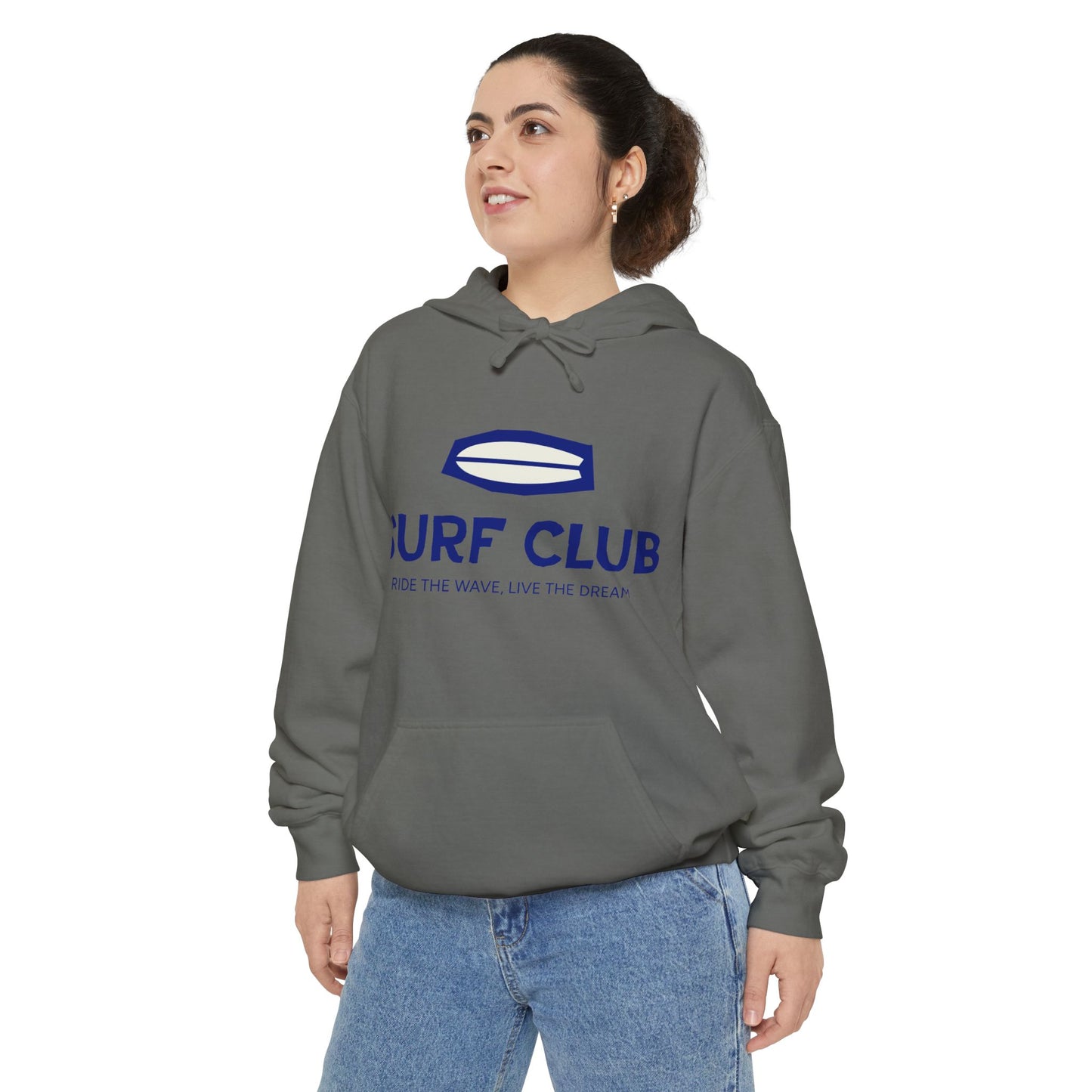 Surf Club Unisex Garment-Dyed Hoodie | Relaxed Fit, Beach Vibes, Casual Wear, Perfect Gift for Surfers, Summer Essential