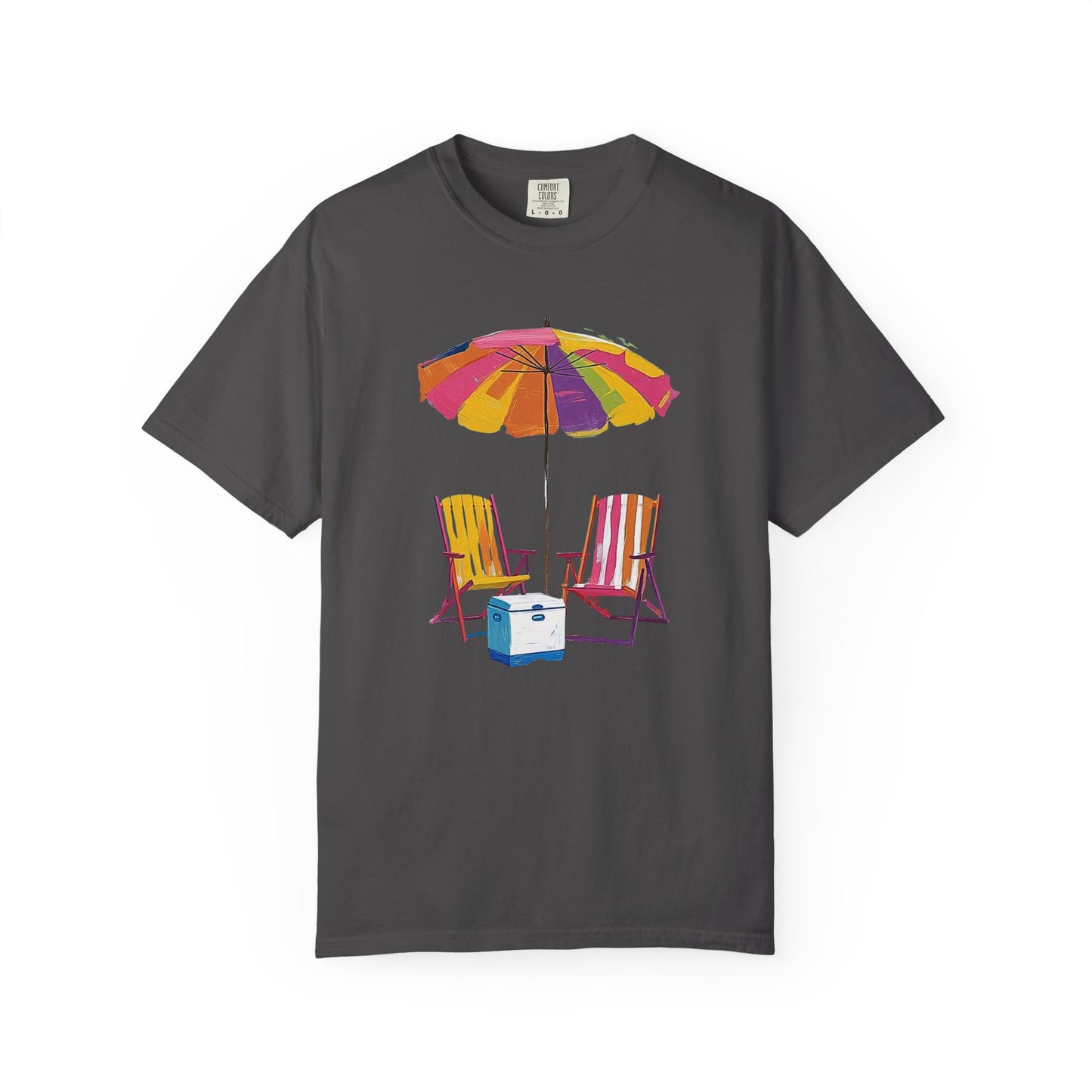 Beach Chairs Vibe T-Shirt, 100% Ring-Spun Garment-Dyed Cotton