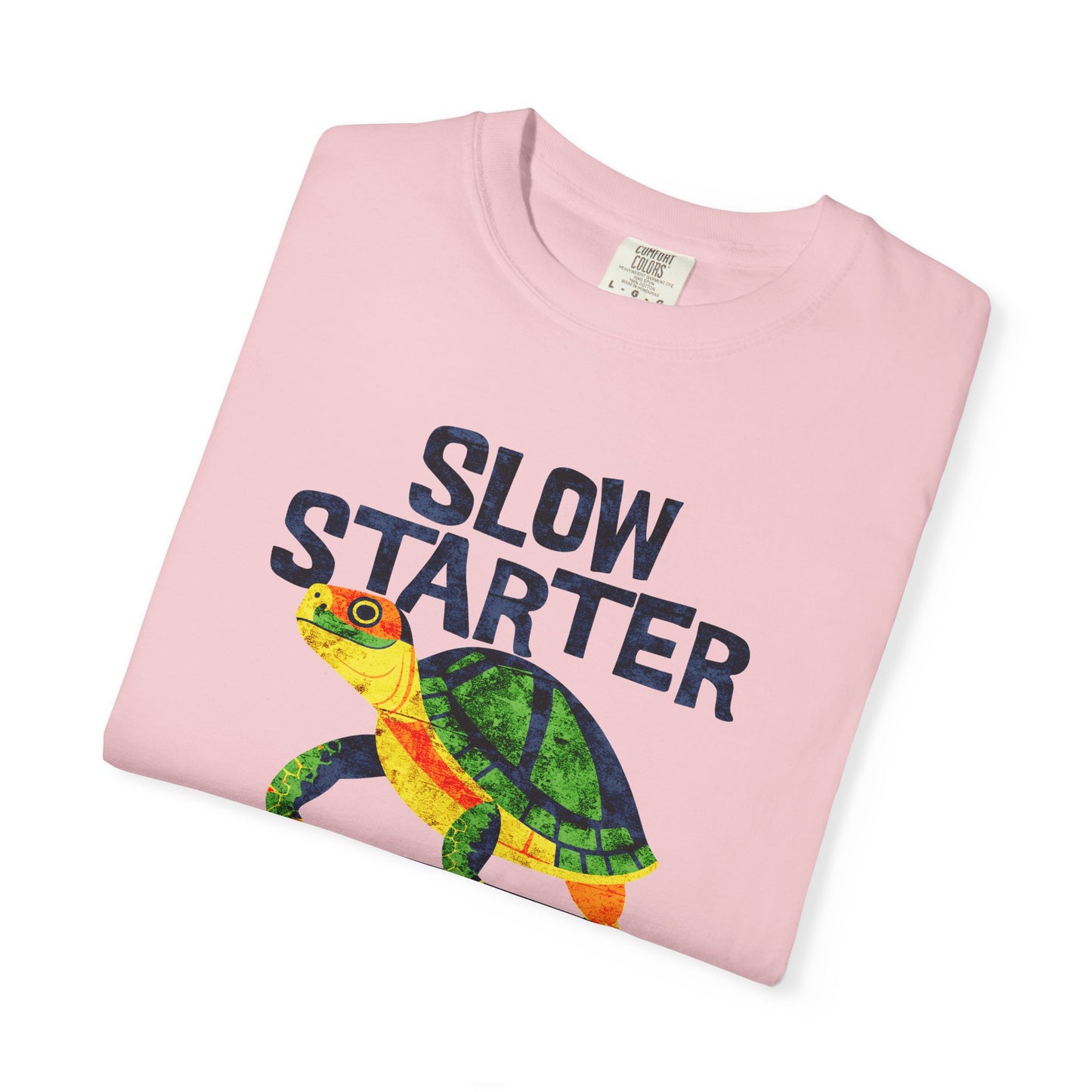 Slow Starter Turtle T-shirt, 100% Ring-Spun Garment-Dyed Cotton