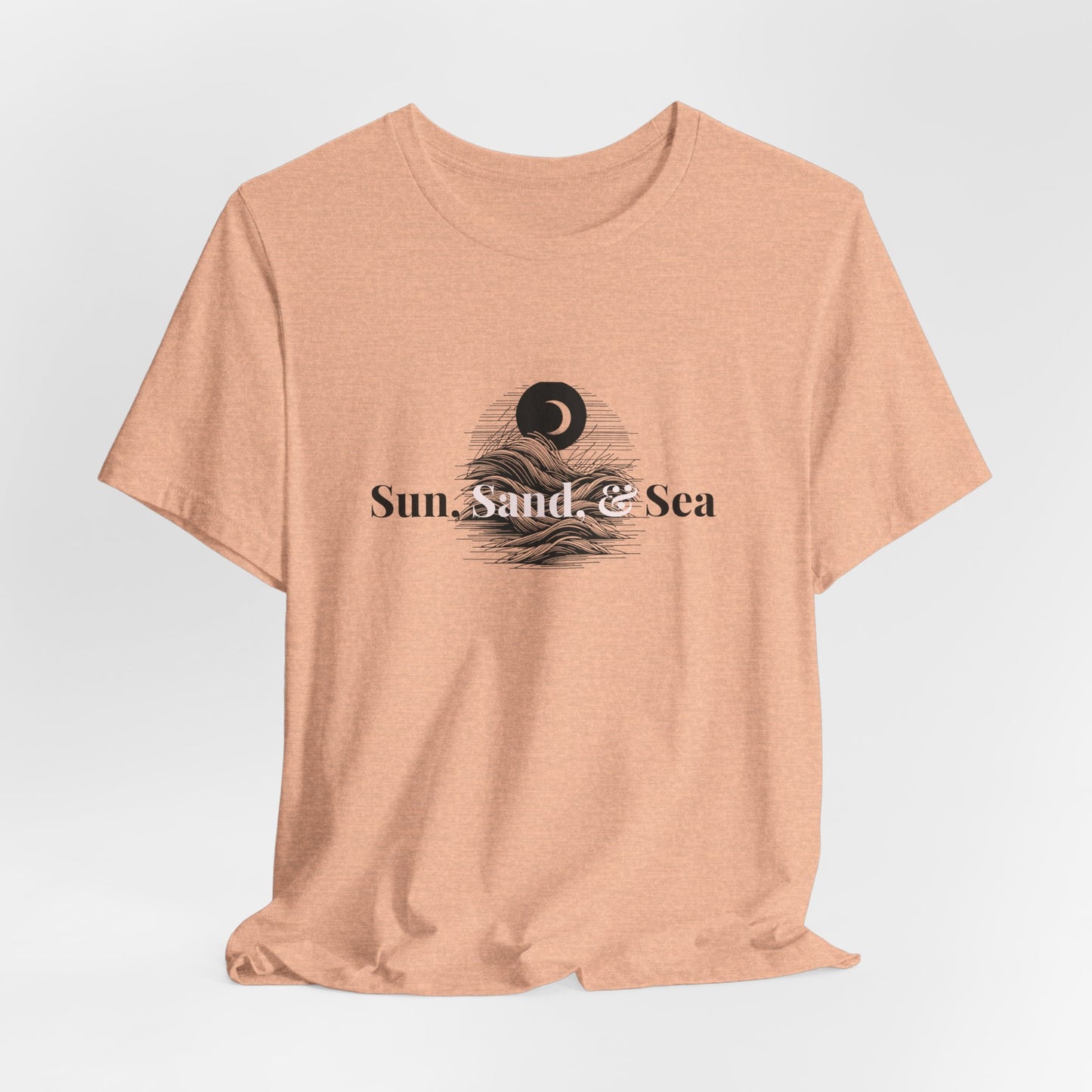 Sun Sand Sea Unisex Casual Summer Tee Shirt, Beachwear, Gift for Travelers, Vacation Outfit, Relaxed Style, Trending Store, Cool T-Shirt