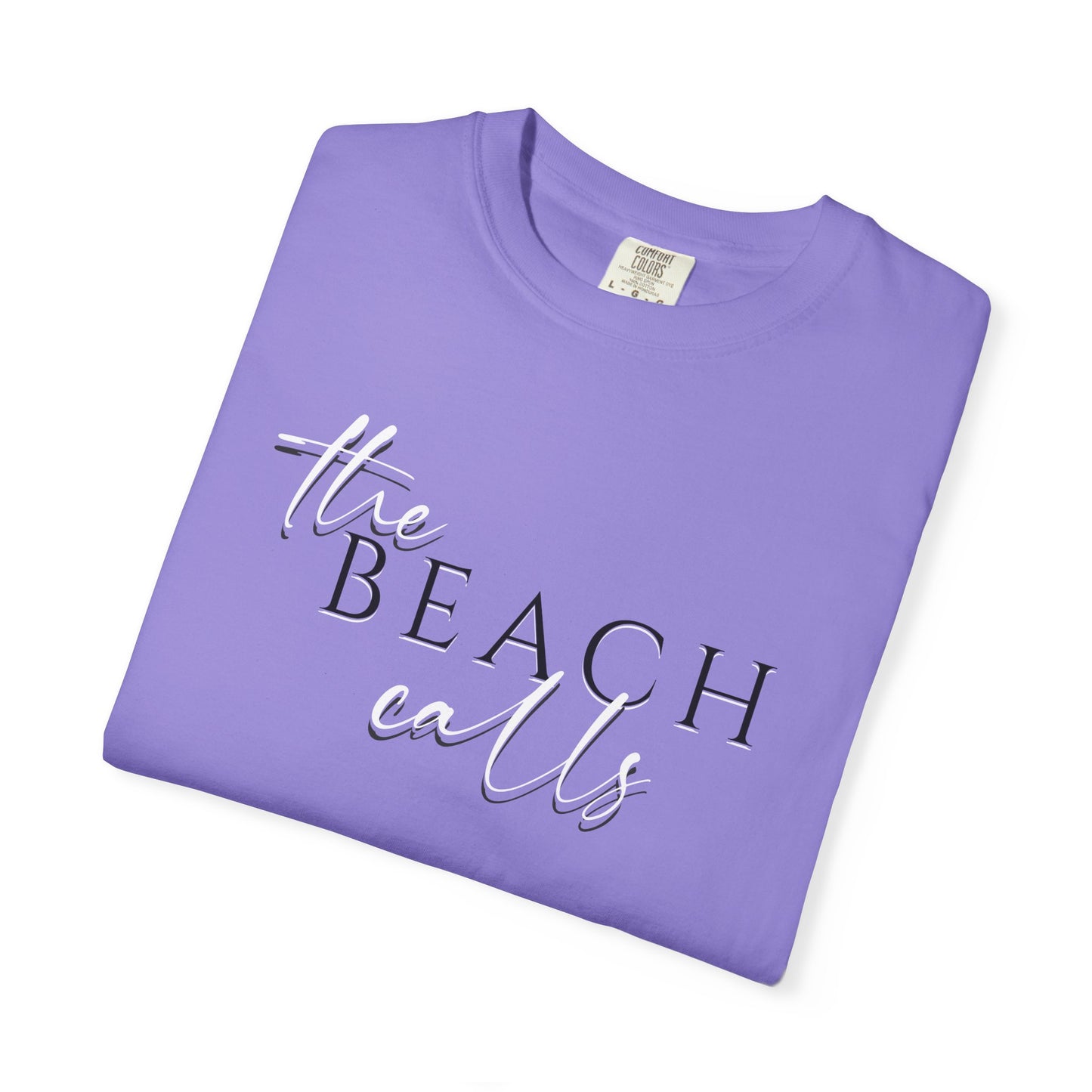 The Beach Calls T-shirt, 100% Ring-Spun Garment-Dyed Cotton