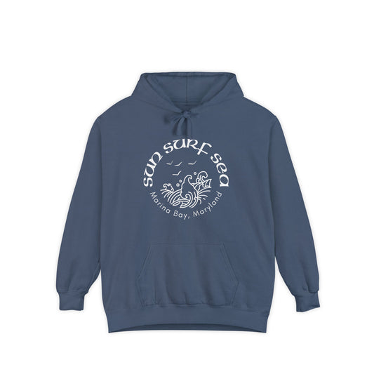 Sun Surf Sea Maryland, Garment-Dyed Unisex Hoodie