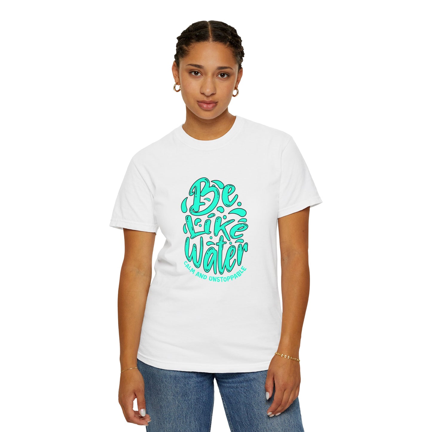 Inspirational Beach T-Shirt, Motivational Tee for Students and Yogis, Gift for Birthdays and Celebrations, Be Like Water Shirt