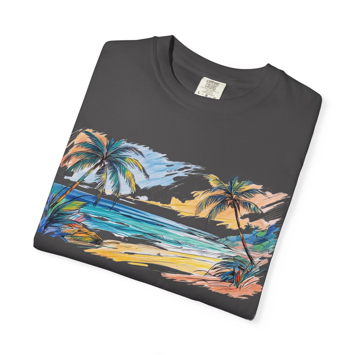 Tropical Paradise T-Shirt, 100% Ring-Spun Garment-Dyed Cotton