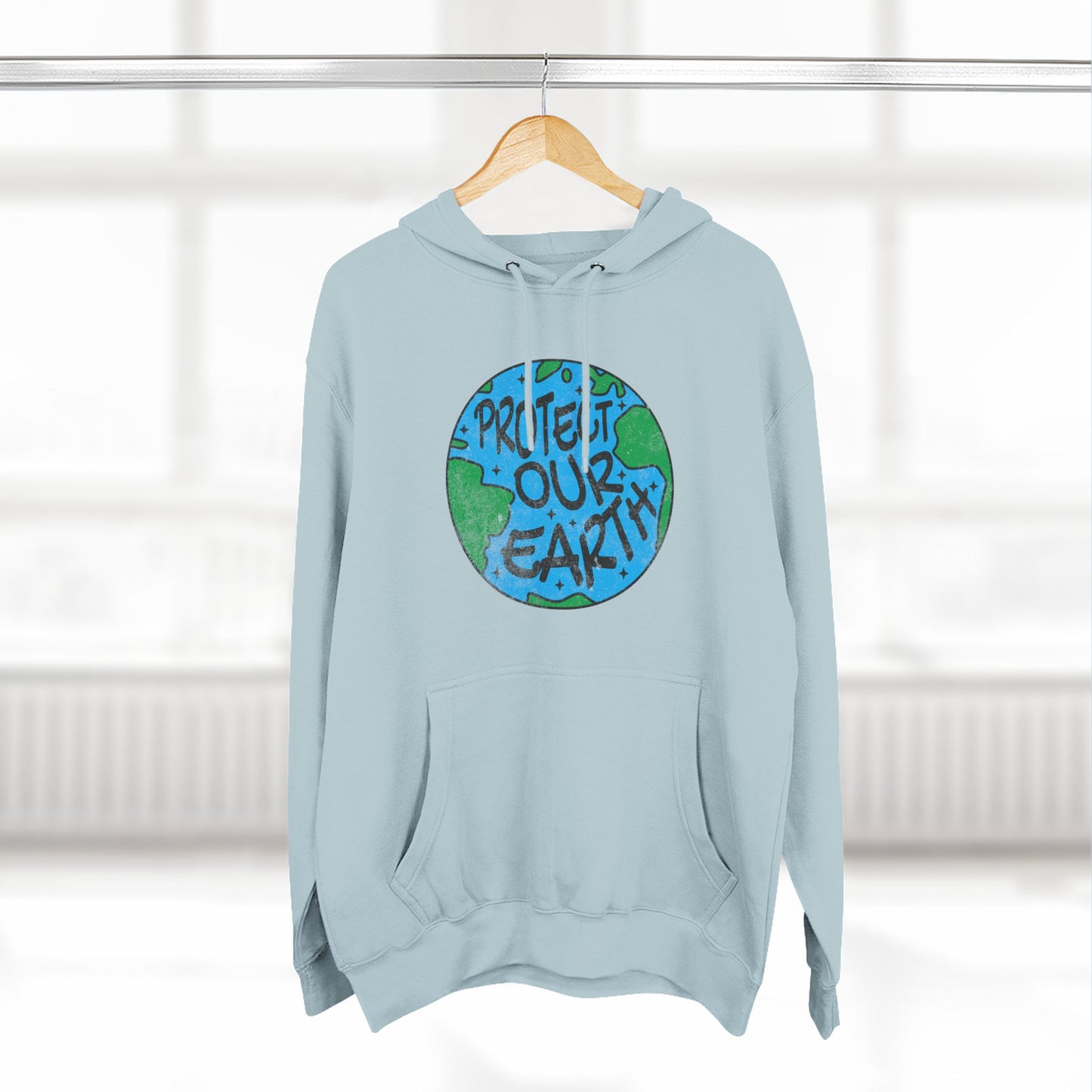 Earth Day Fleece Hoodie, Eco-Friendly Sweatshirt, Sustainable Fashion, Protect Our Earth, Gift for Nature Lovers