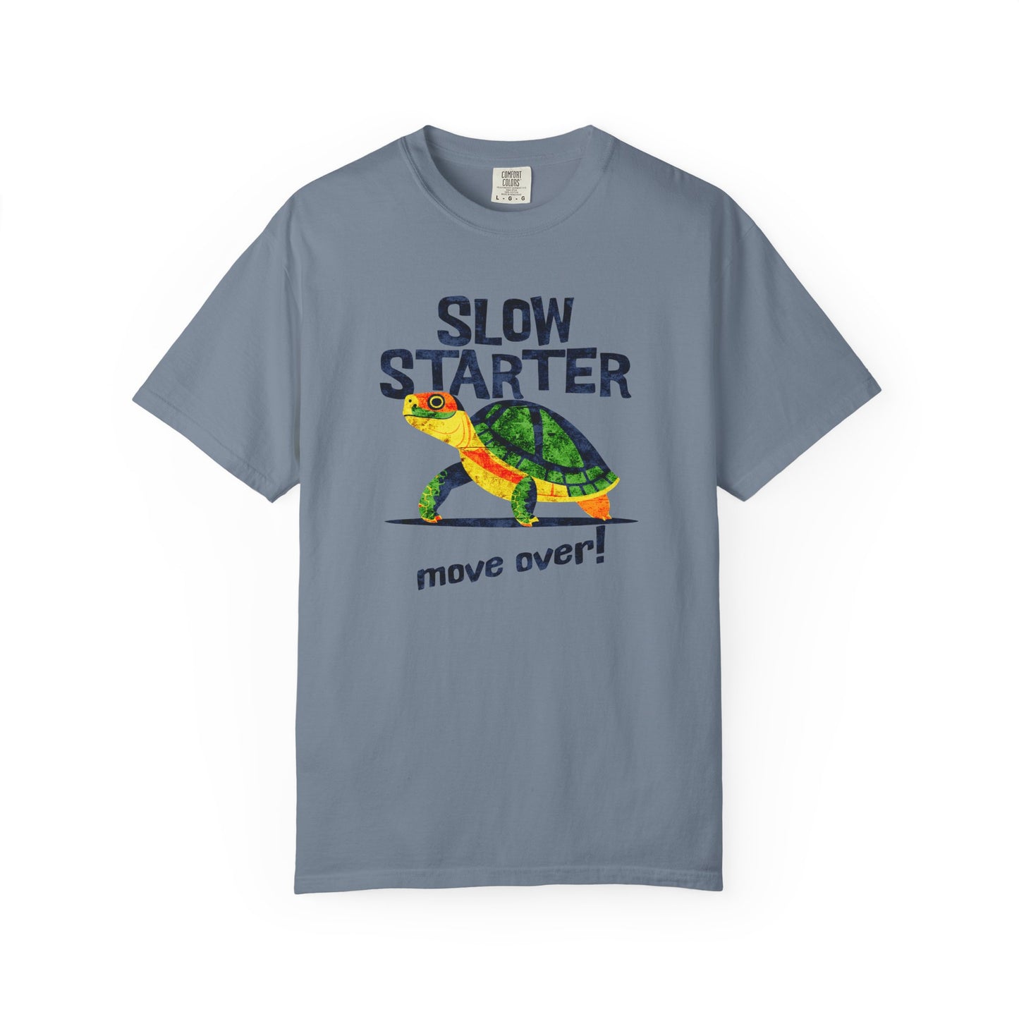 Slow Starter Turtle T-shirt, 100% Ring-Spun Garment-Dyed Cotton
