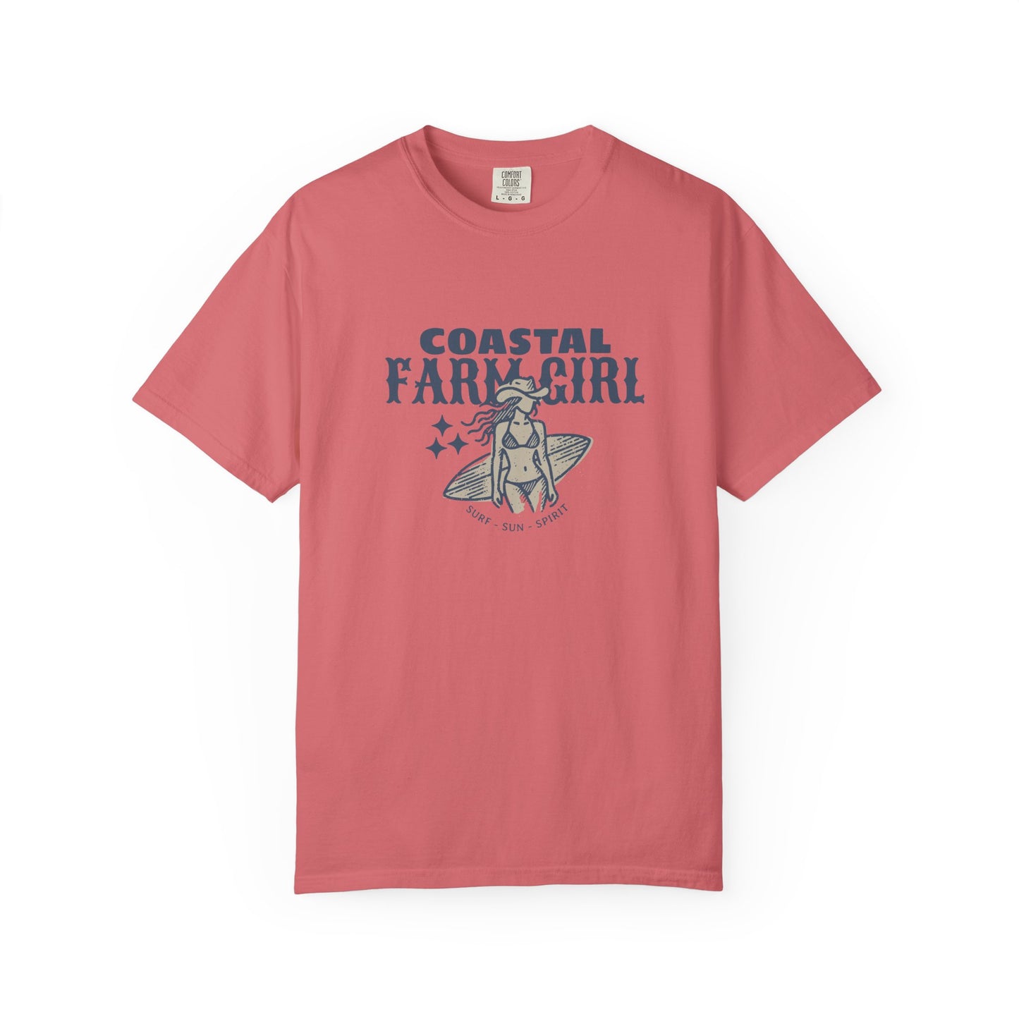 Coastal Farm Girl T-shirt, Unisex Tee for Beach Lovers, Casual Summer Wear, Gift for Surf & Farm Enthusiasts, Vintage Style Cotton Top
